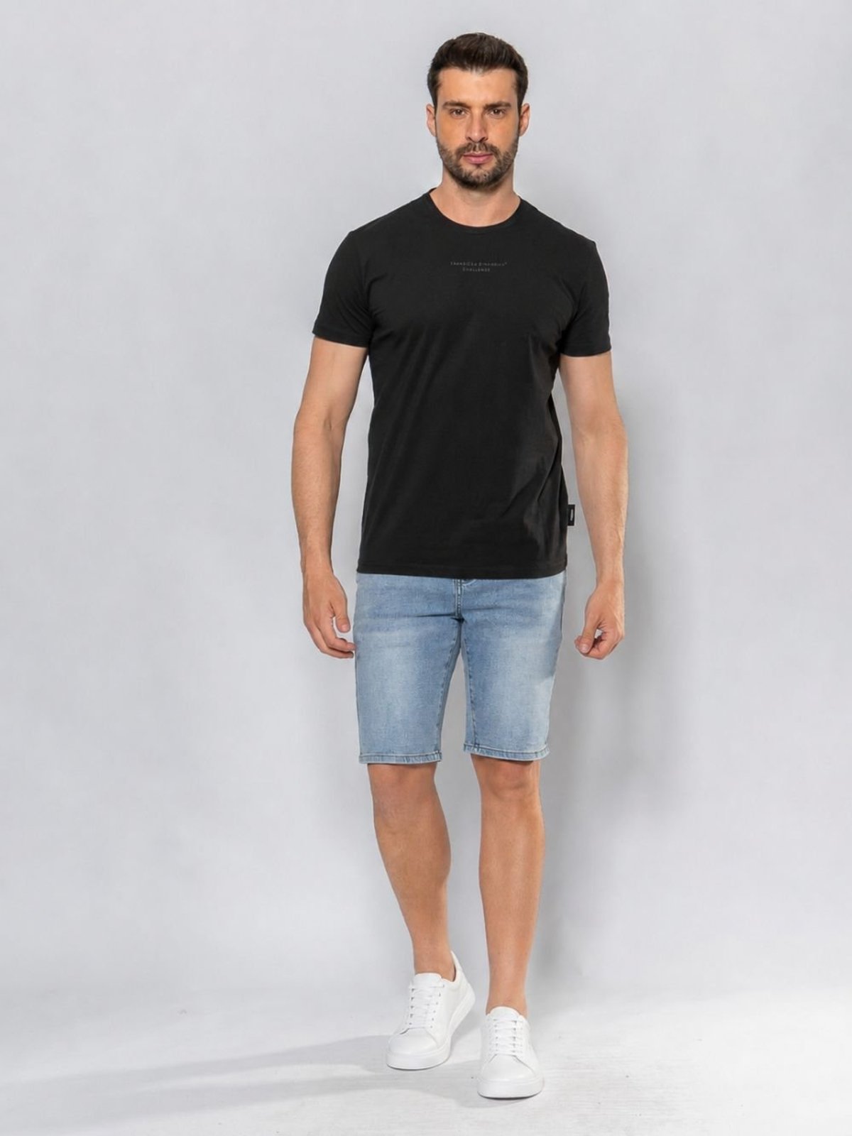 Bermuda Jeans Masculina Slim com Elastano Crocker