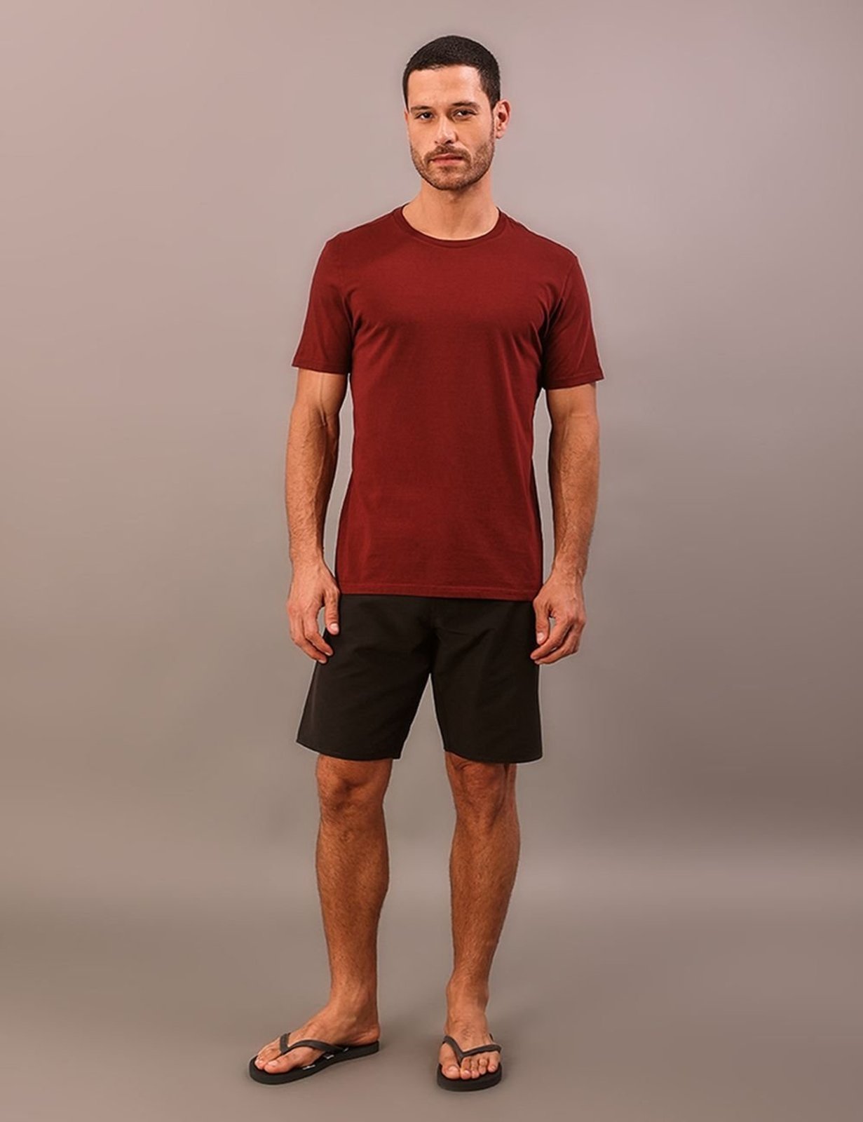 Camiseta Manga Curta Swimwear Masculino Logo Costas - Bordo Calvin Klein Jeans