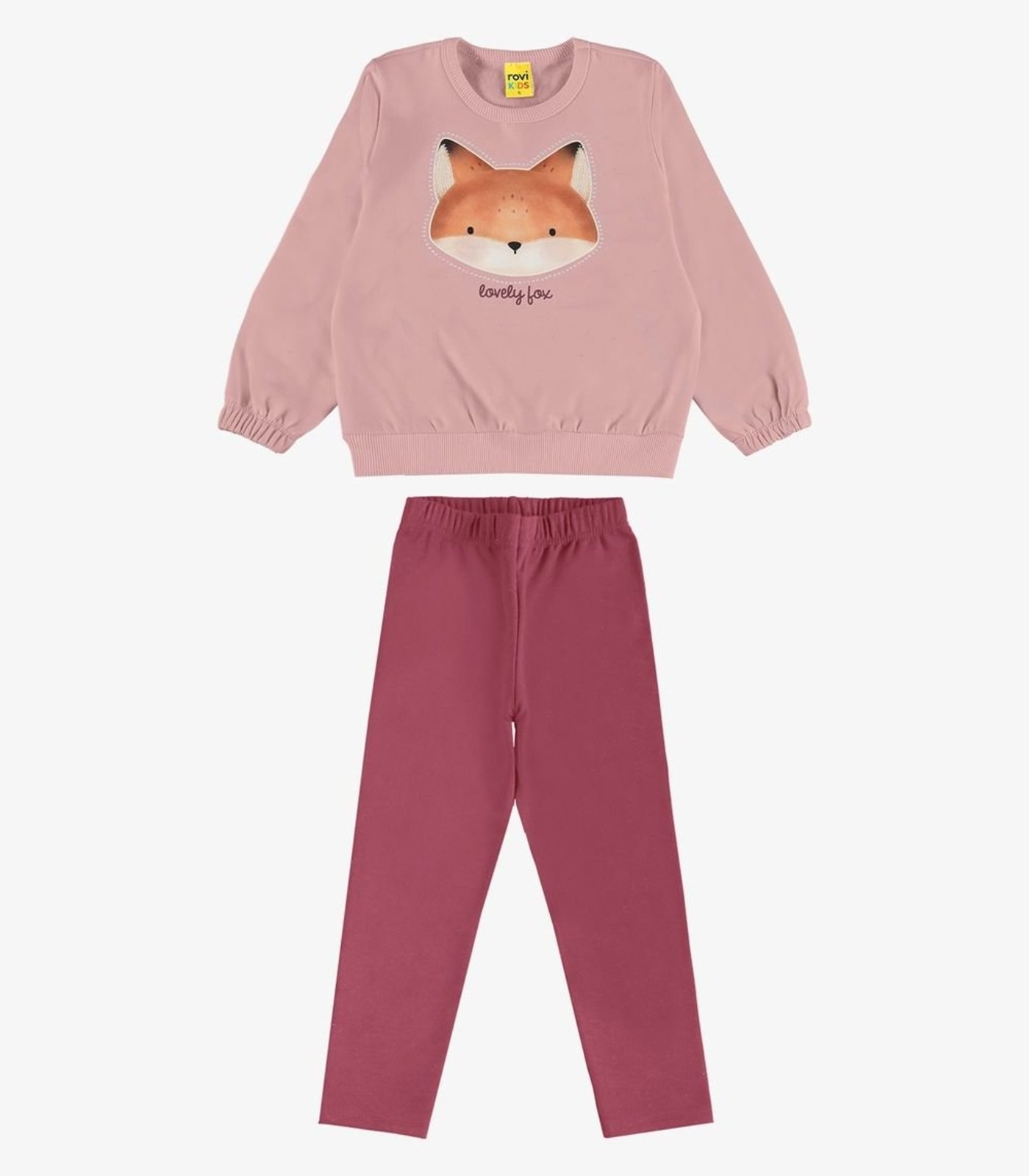 Infantil - Conjunto Blusão com Legging Molecotton Rovi Rosa