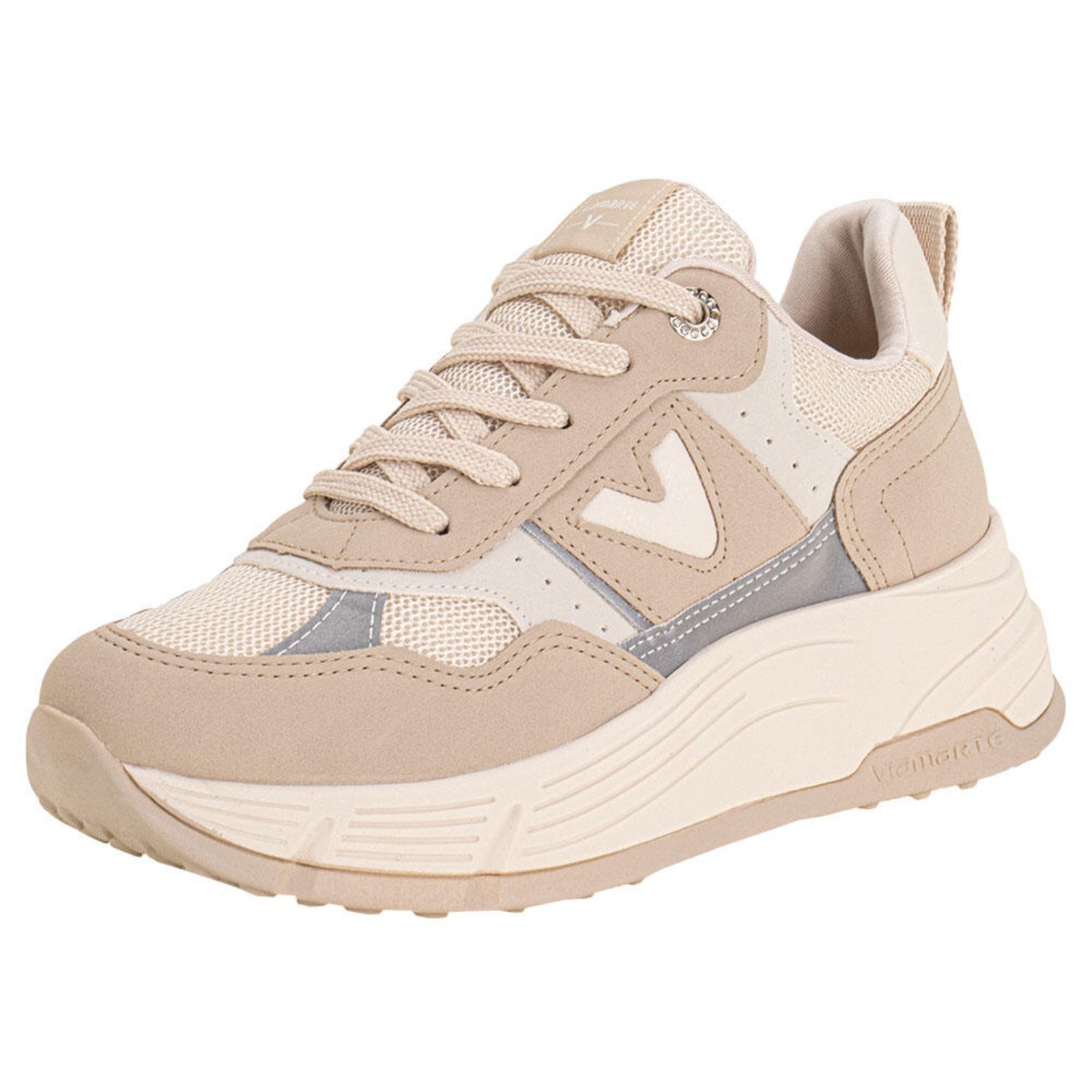 Tênis Feminino Casual Via Marte 229001 5832900 Bege