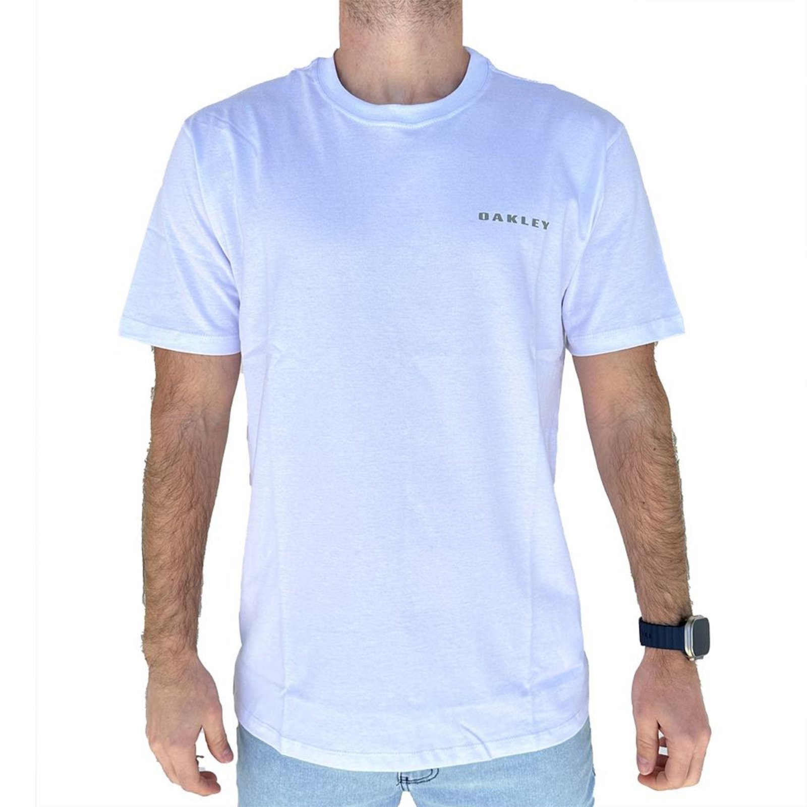 Camiseta Oakley Bark WT24 Masculina White