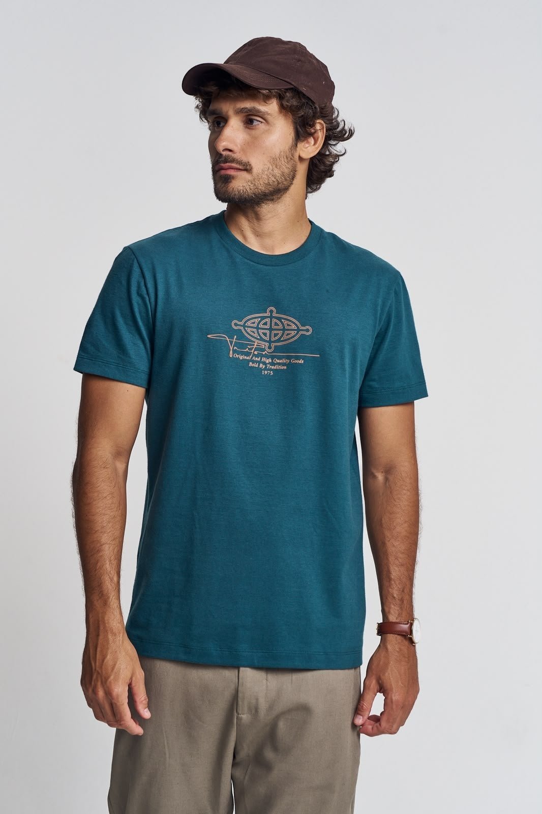Camiseta Reta Com Estampa Triton Verde Albero