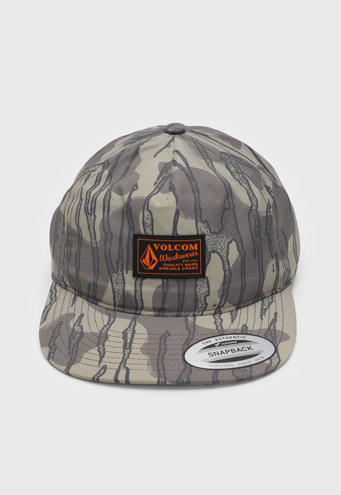 Boné Masculino Volcom Workwear Aba Reta Marrom