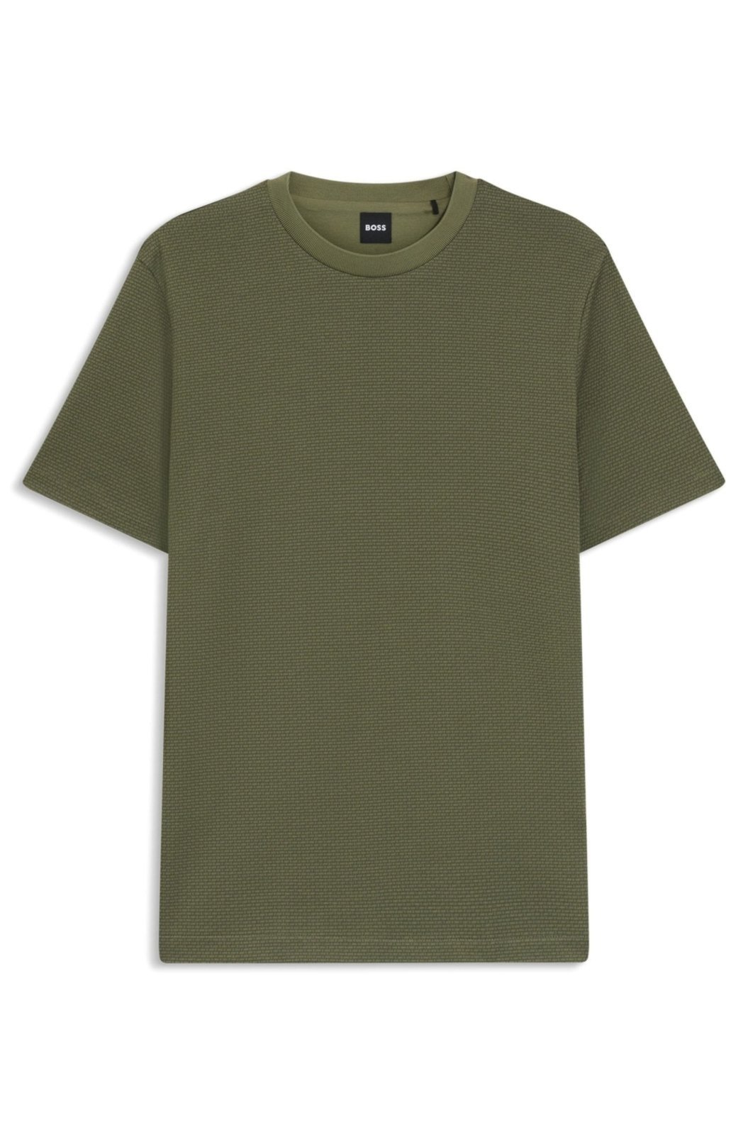 Camiseta Com Jacquard Geométrico Em Algodão Mercerizado