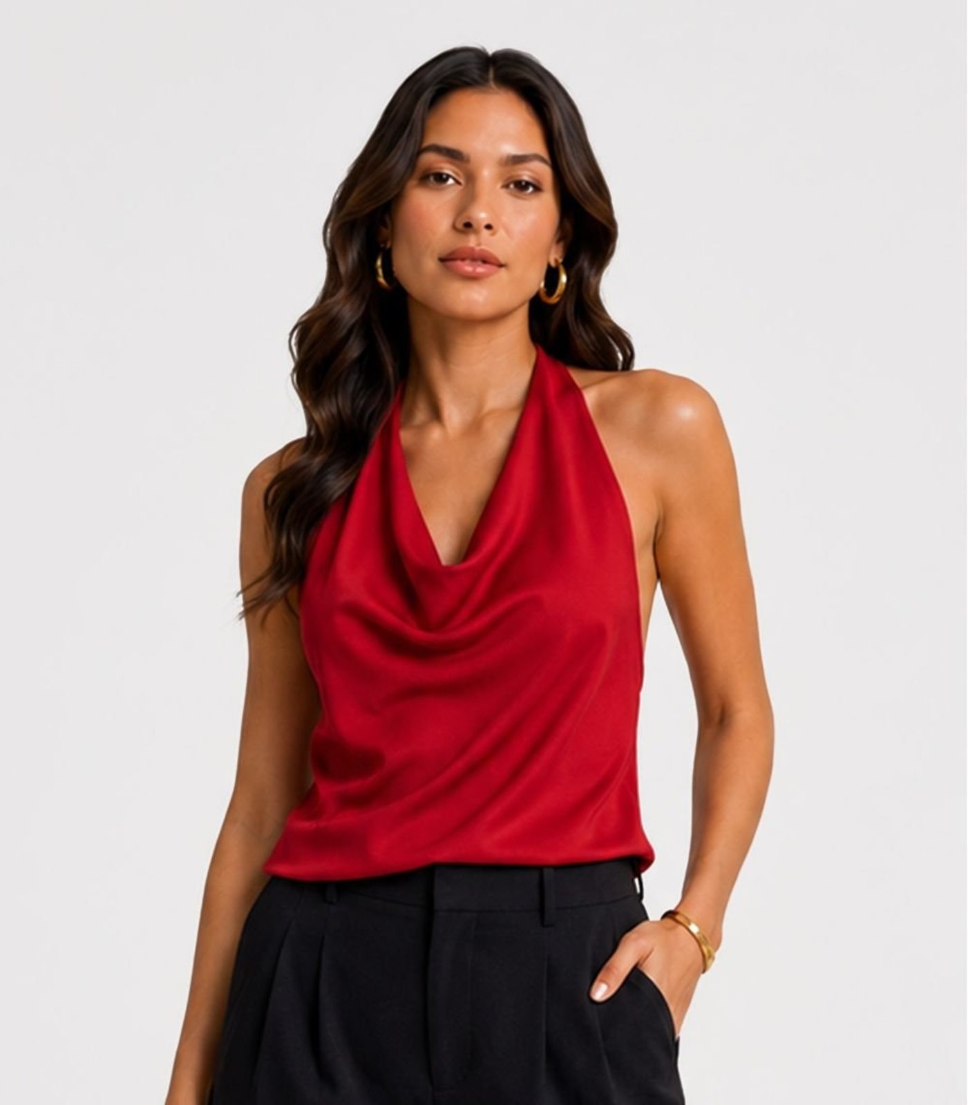 Blusa Feminina Com Decote Degagê Infinita Cor Vermelho