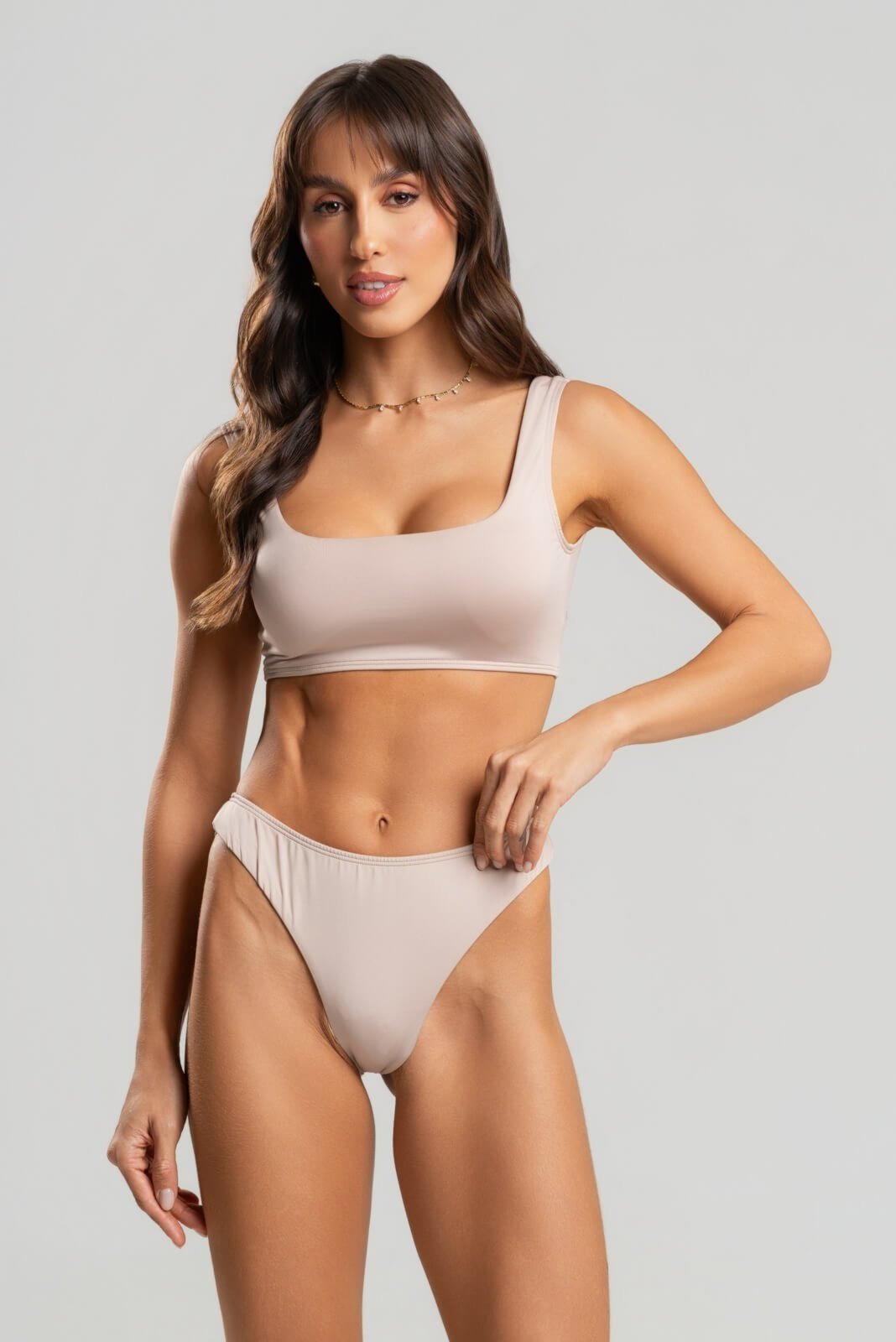 Vista 2 Biquini Regata Calcinha Fio Duplo Bojo Removivel Proteção Uv 50+ Vicbela branco Vicbela branco