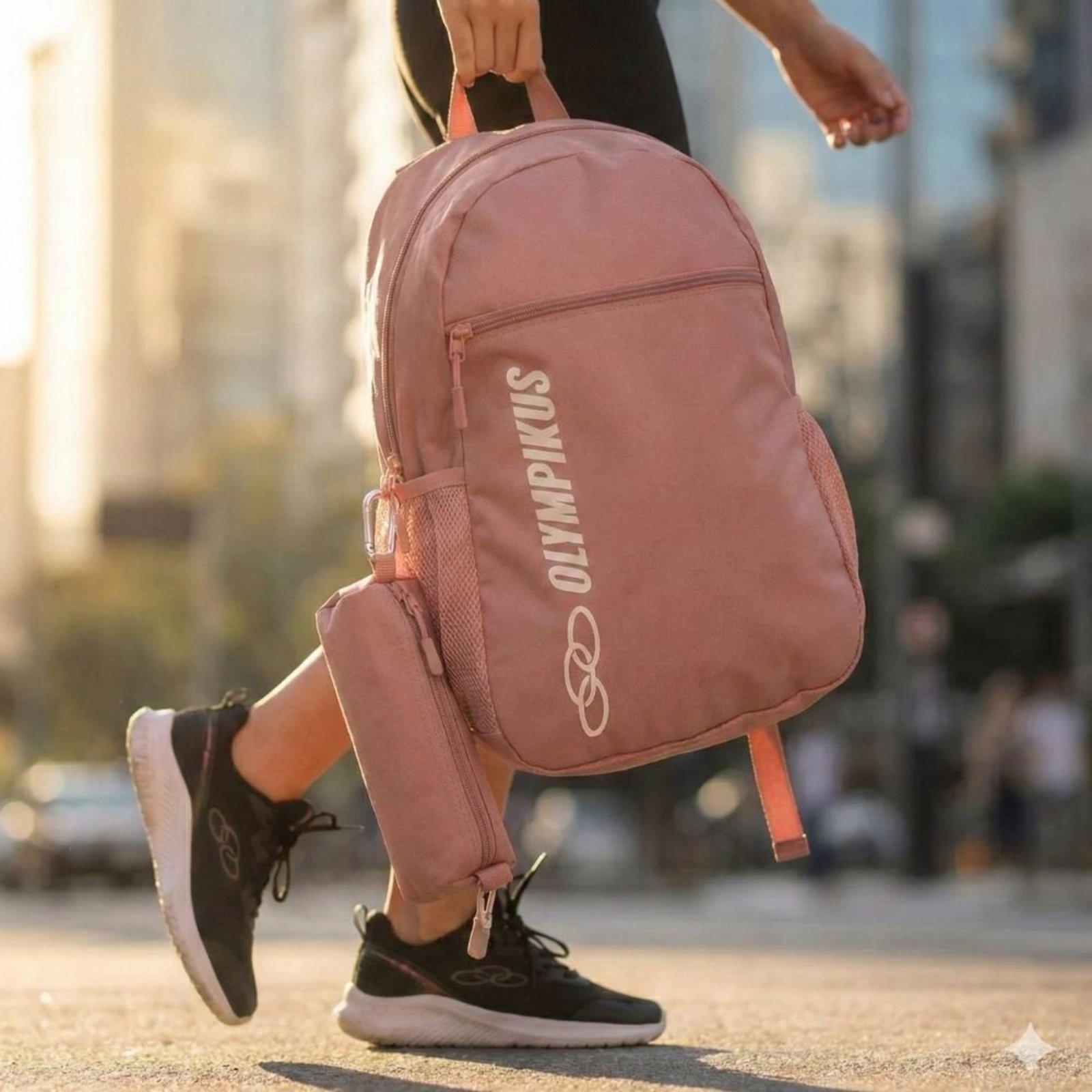 Mochila Juvenil Olympikus Estojo Rosé