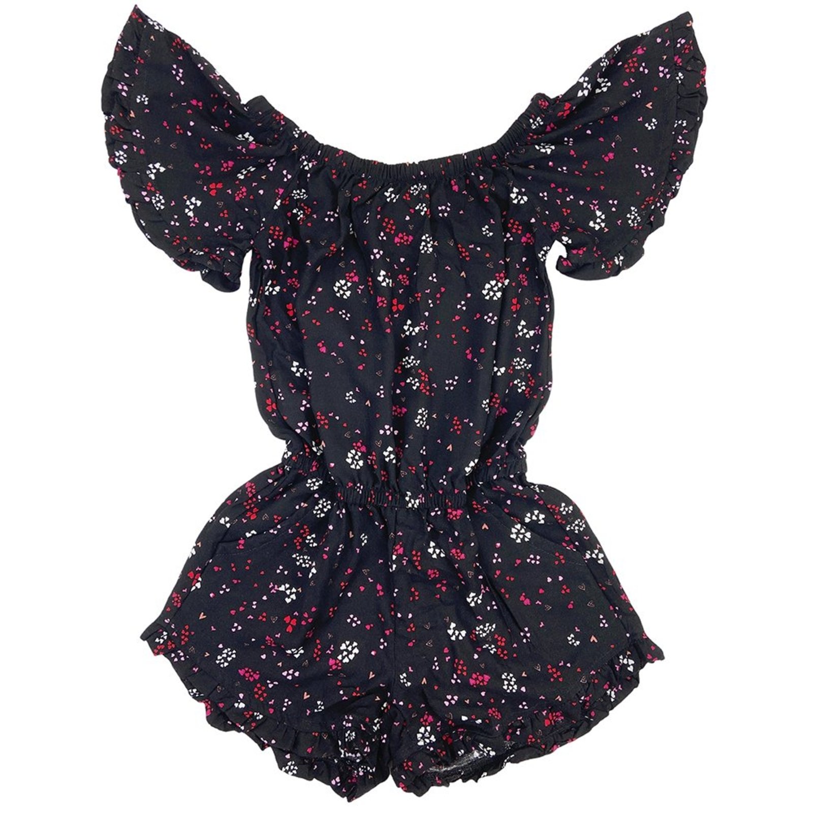 Infantil - Macacão Juvenil Look Jeans Viscose Estampado