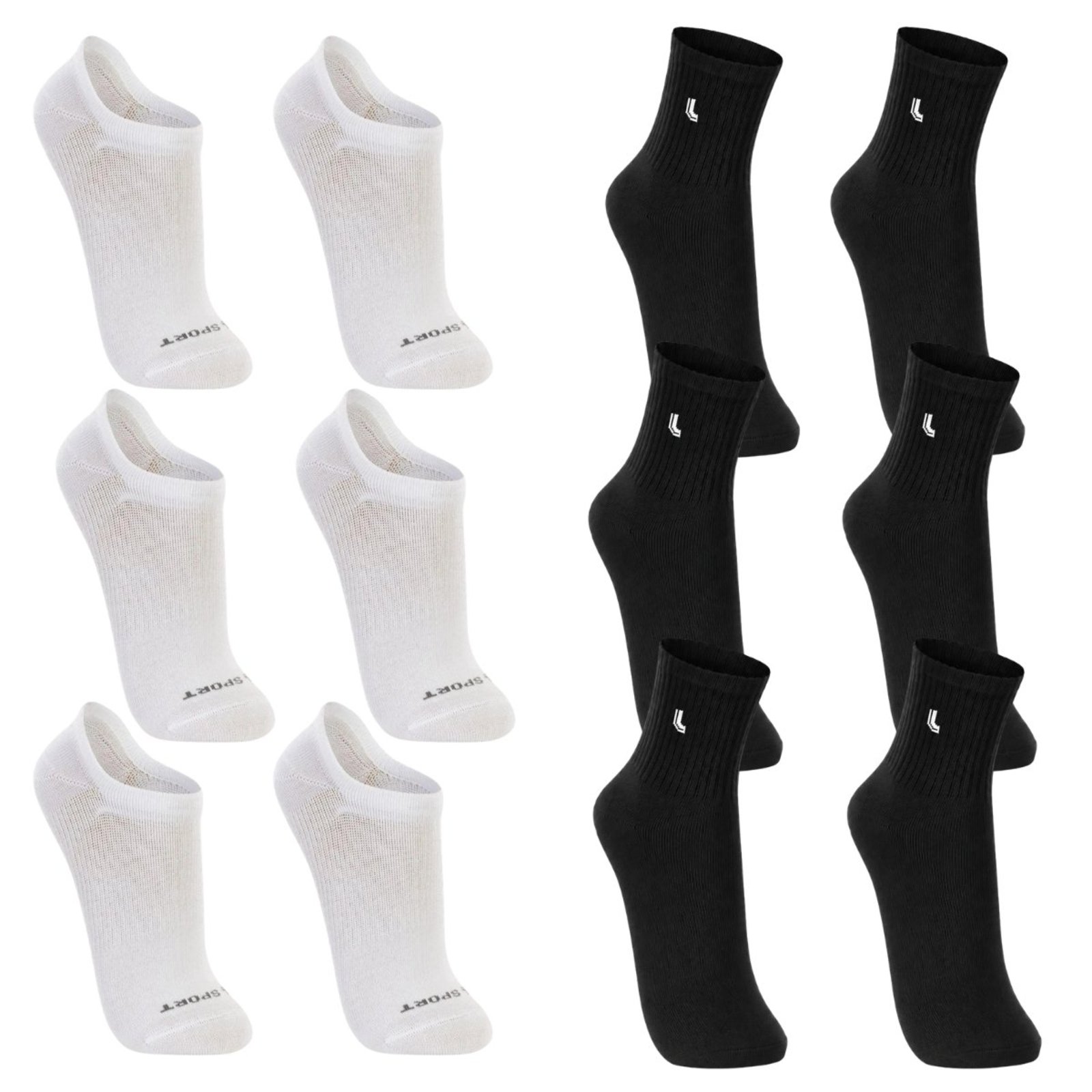 Kit 6 Pares Meias Lupo Masculinas Cano Curto e Invisível Confortáveis