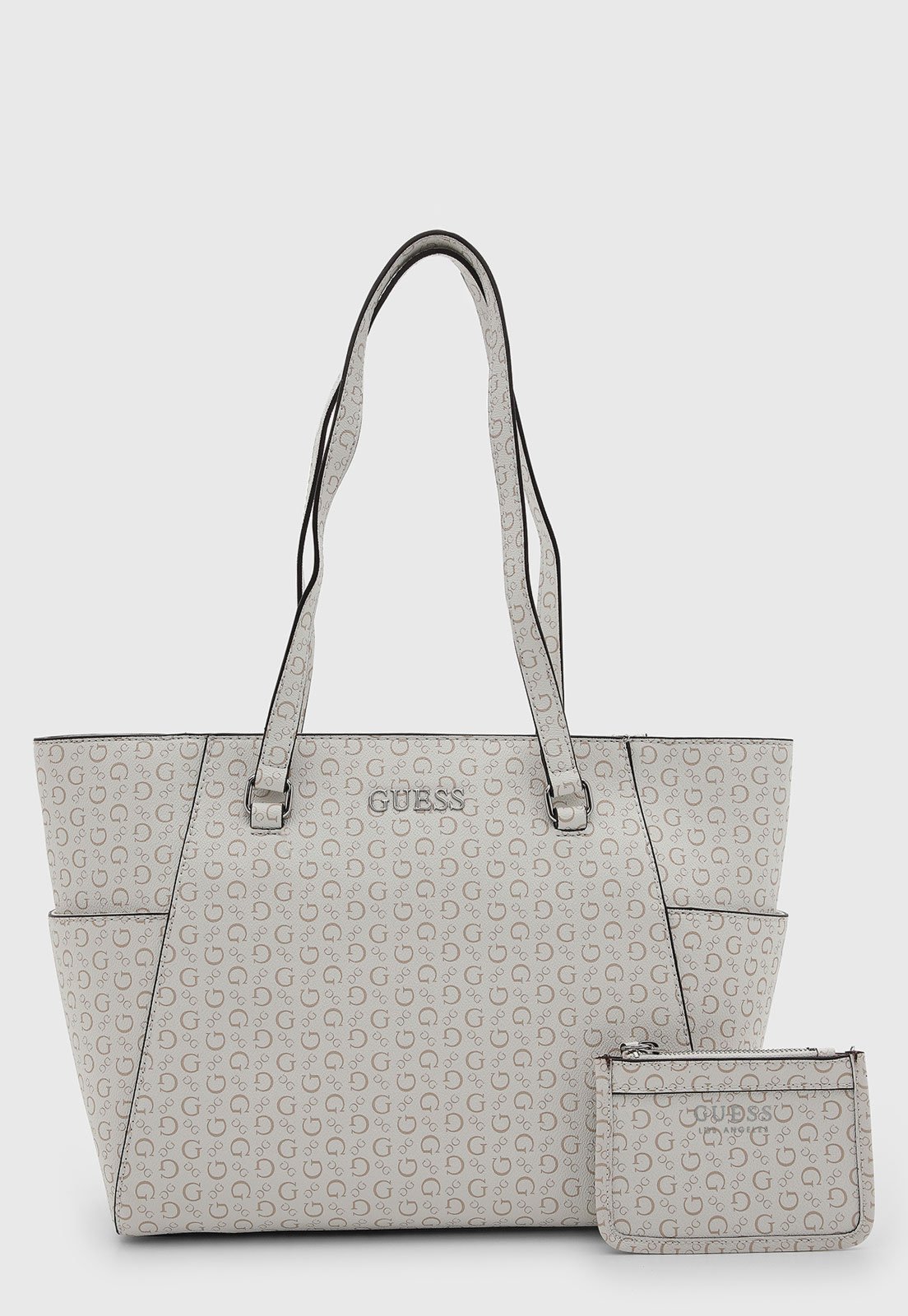 Bolsa Guess Tote Logo Off-White