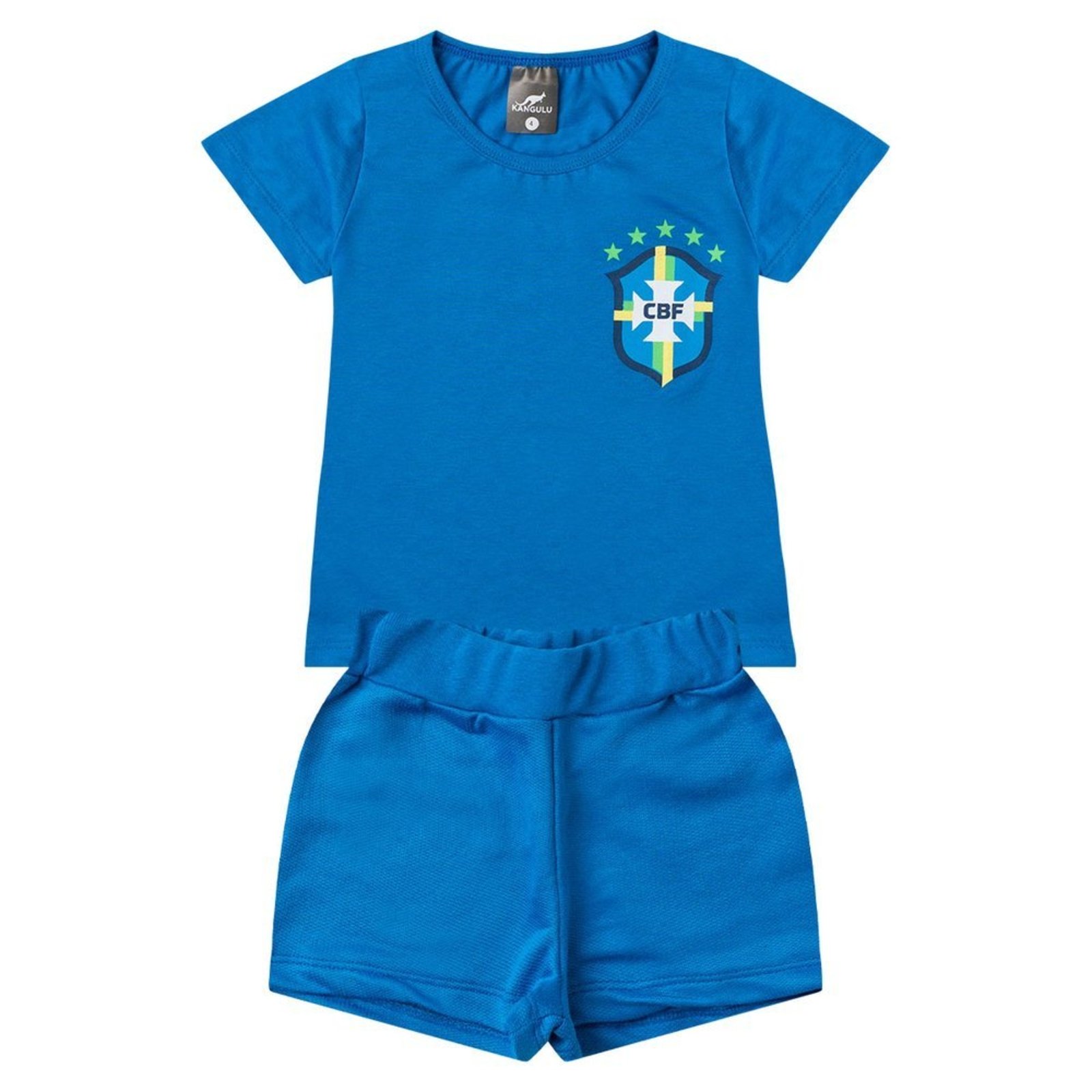 Infantil - Conjunto Menina Brasil Copa do Mundo Iaia