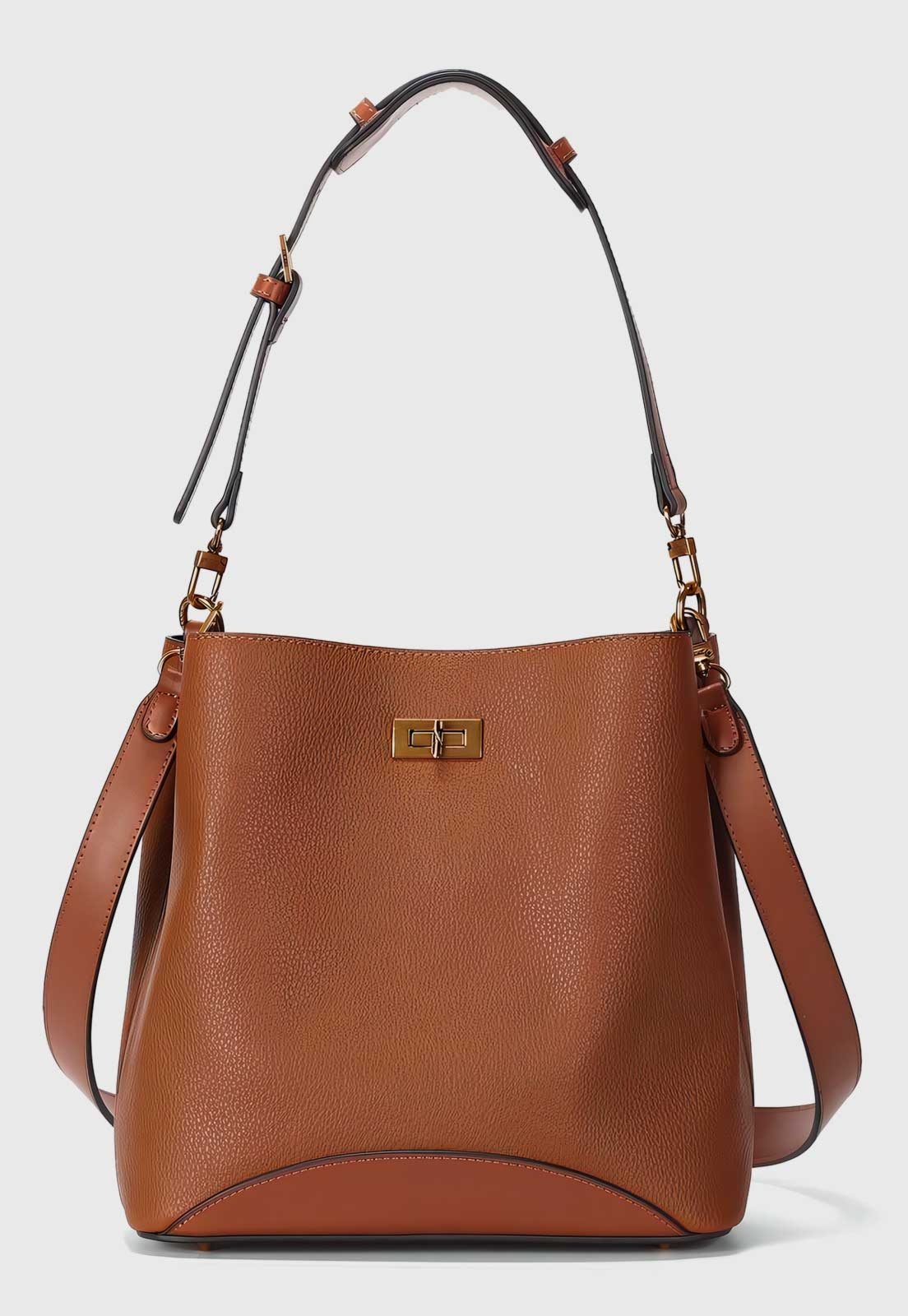 Bolsa Santa Lolla Bucket Texturizada Marrom
