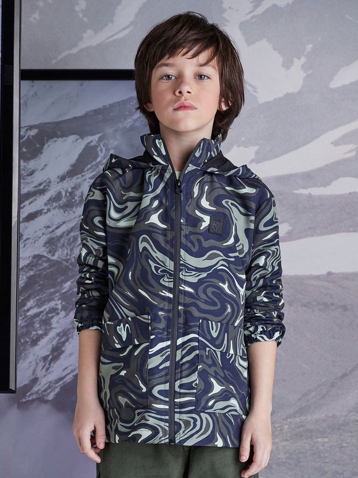 Infantil - Parka Verde Camuflada
