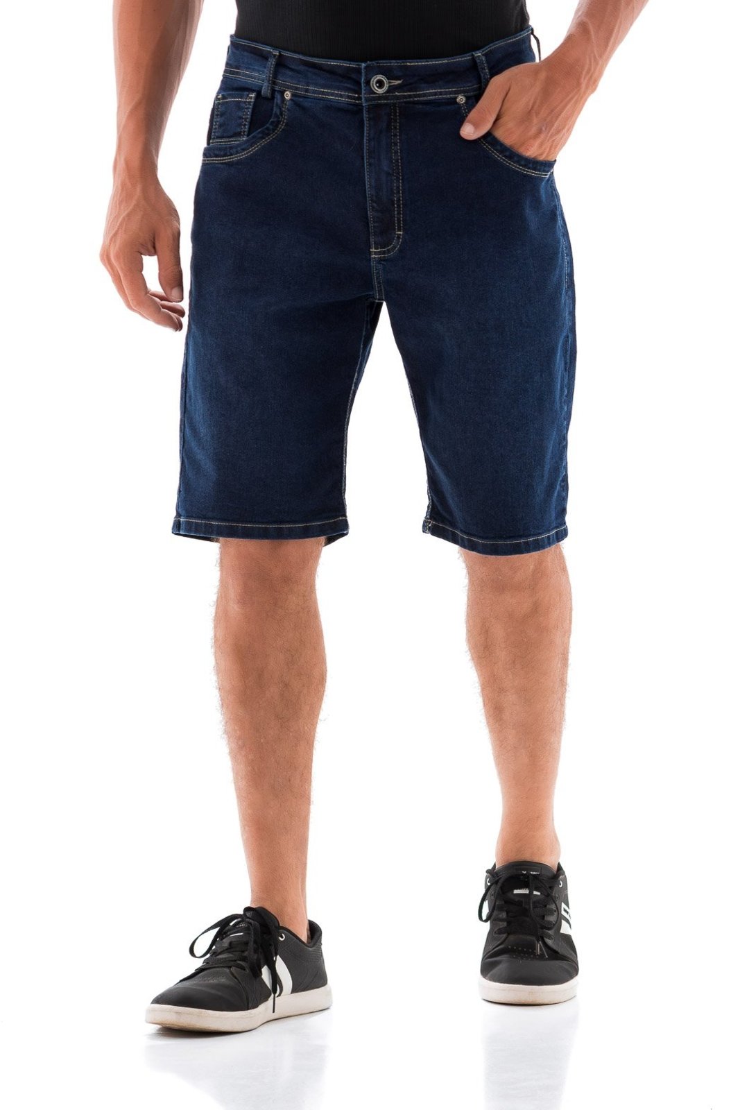 Bermuda Jeans Masculina Arauto Confort Bordado