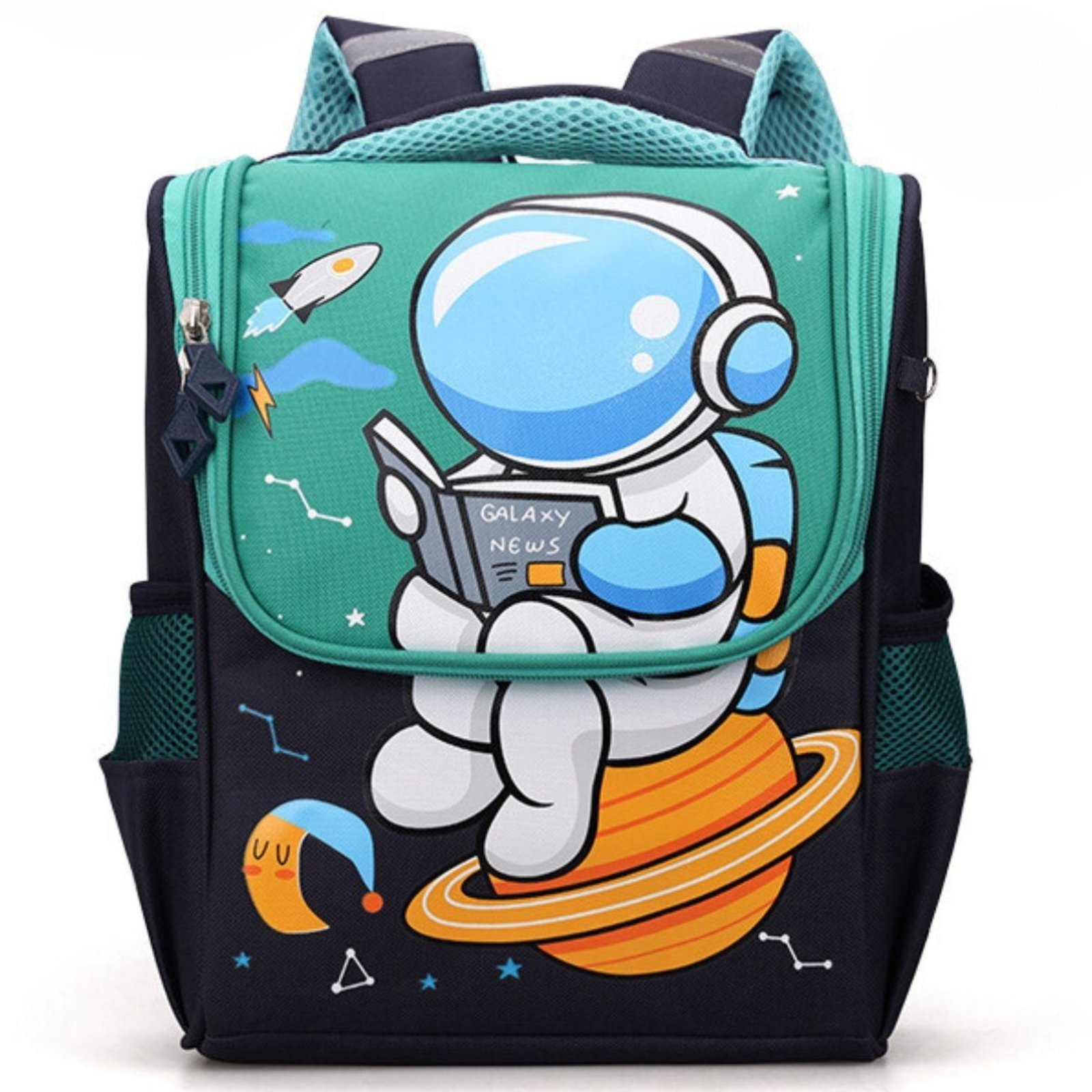 Infantil - Mochila Escolar Menino Menina Dinossauro Gatinho de Costas Star Shop Azul