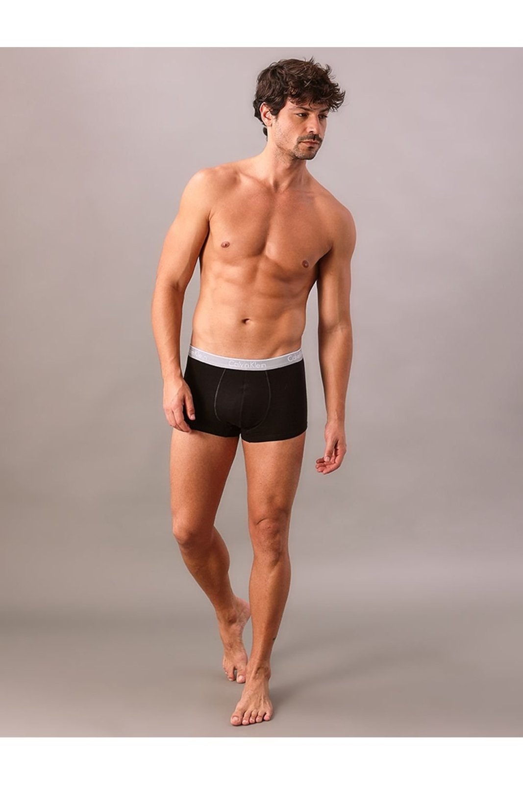 Kit 2 Underwear Trunk Cintura Baixa de Algodão Clássica Cuecas Calvin Klein - Preto Calvin Klein Underwear