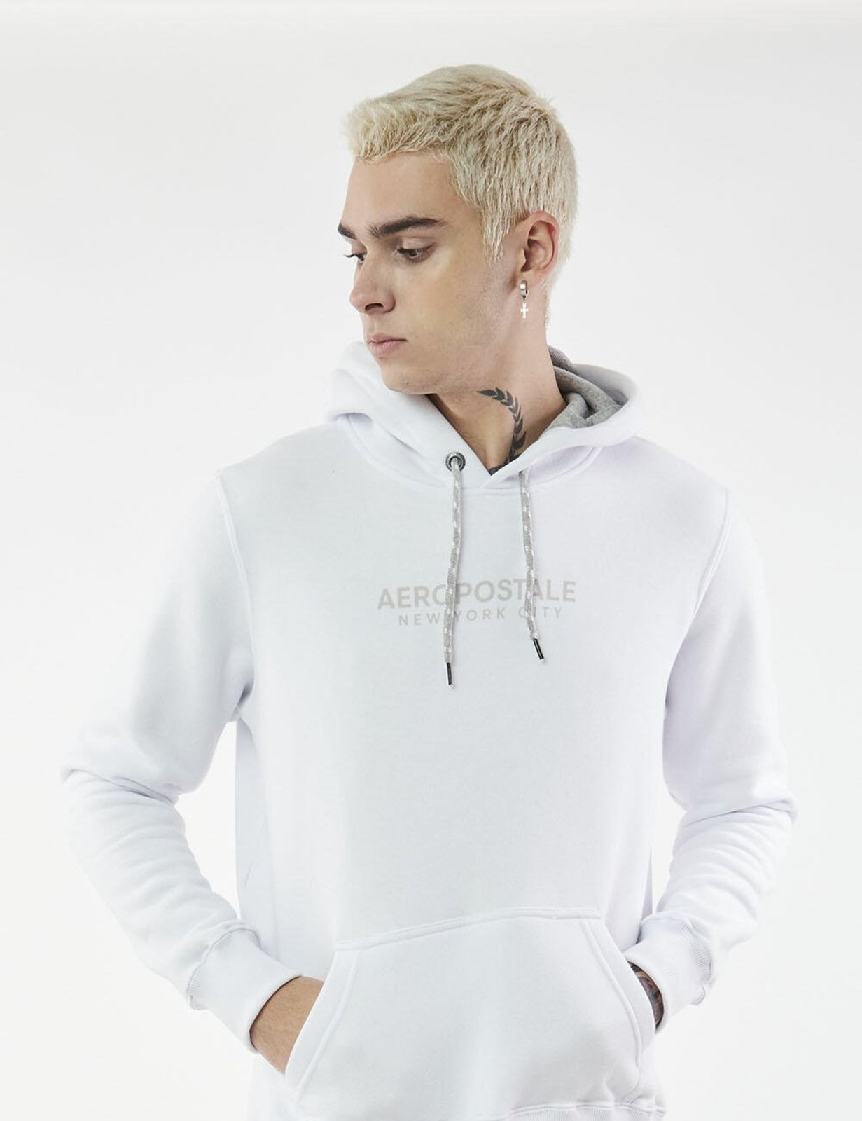 Moletom Fechado Masculino Aeropostale 8786002-3 Branco