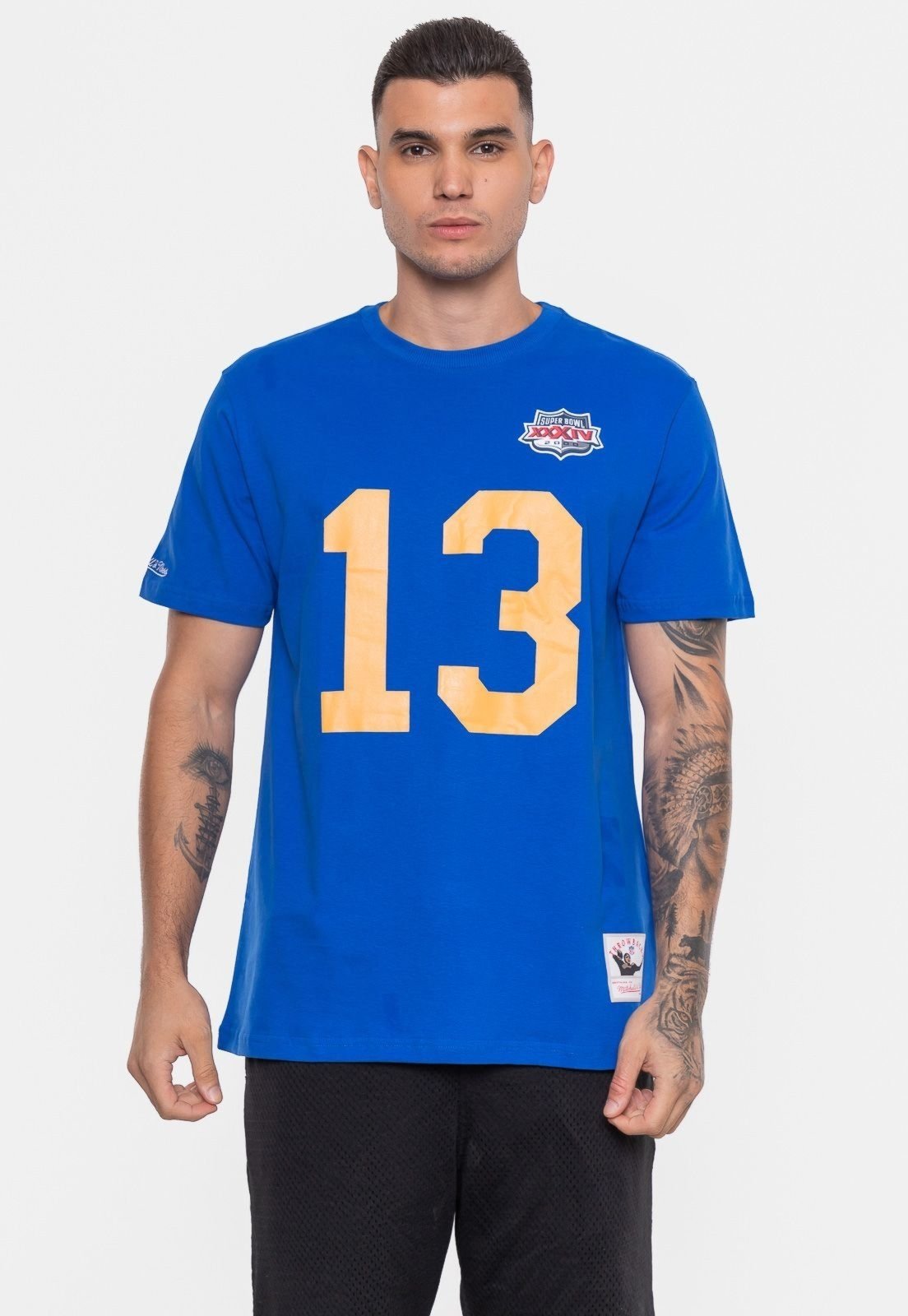 Camiseta Mitchell & Ness NFL SuperBowl Los Angeles Rams Kurt Warner Azul
