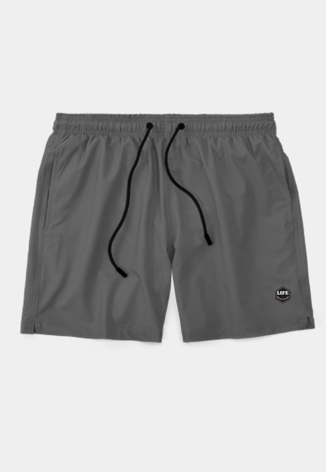 Short Bermuda Life Praia Masculino Casual Básico Mauricinho Tactel Cinza