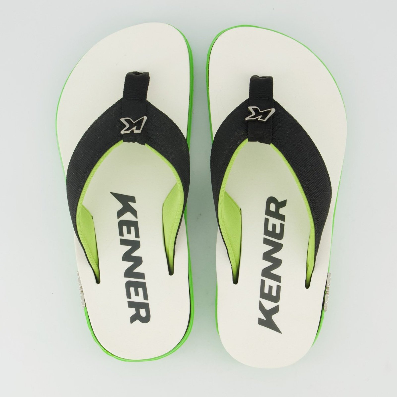 Chinelo Kenner Kivah Line Branco e Verde