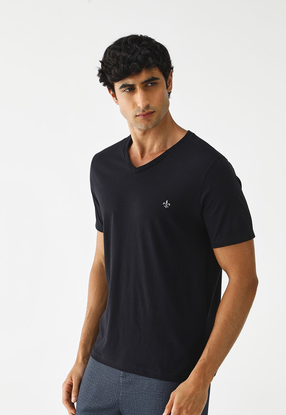 Camiseta Dudalina Reta Logo Preta
