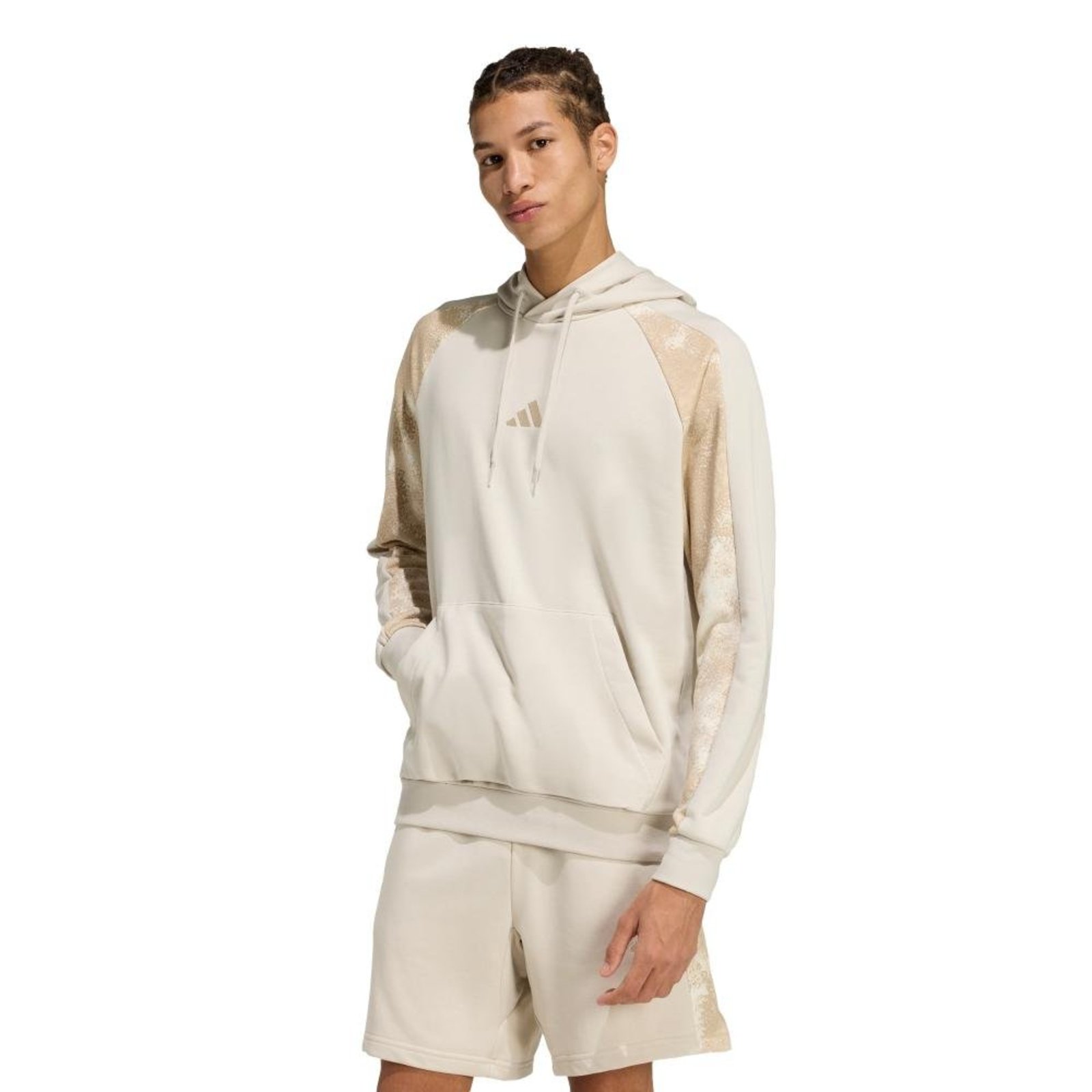 BLUSA COM CAPUZ CAMUFLADA Bege