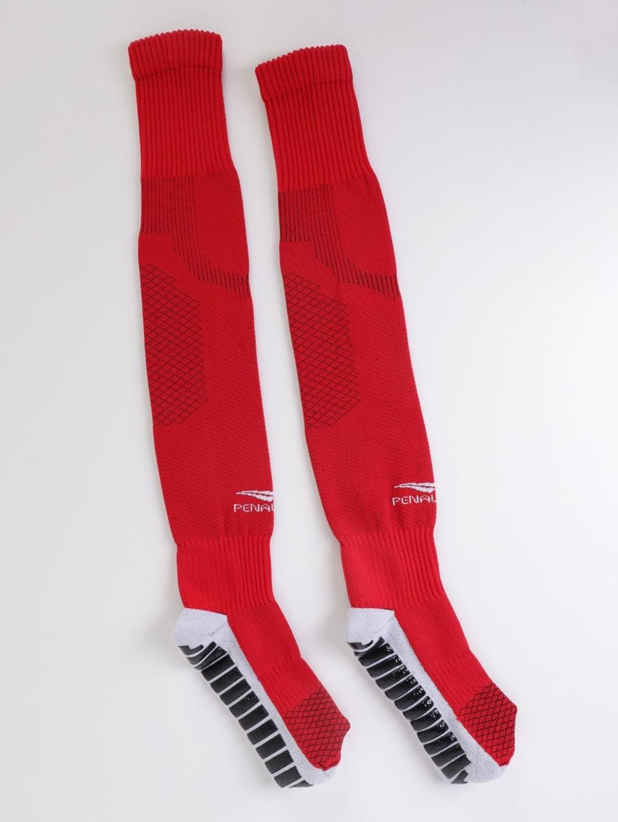 Meia De Futebol Grip Max Penalty Masculina VERMELHO