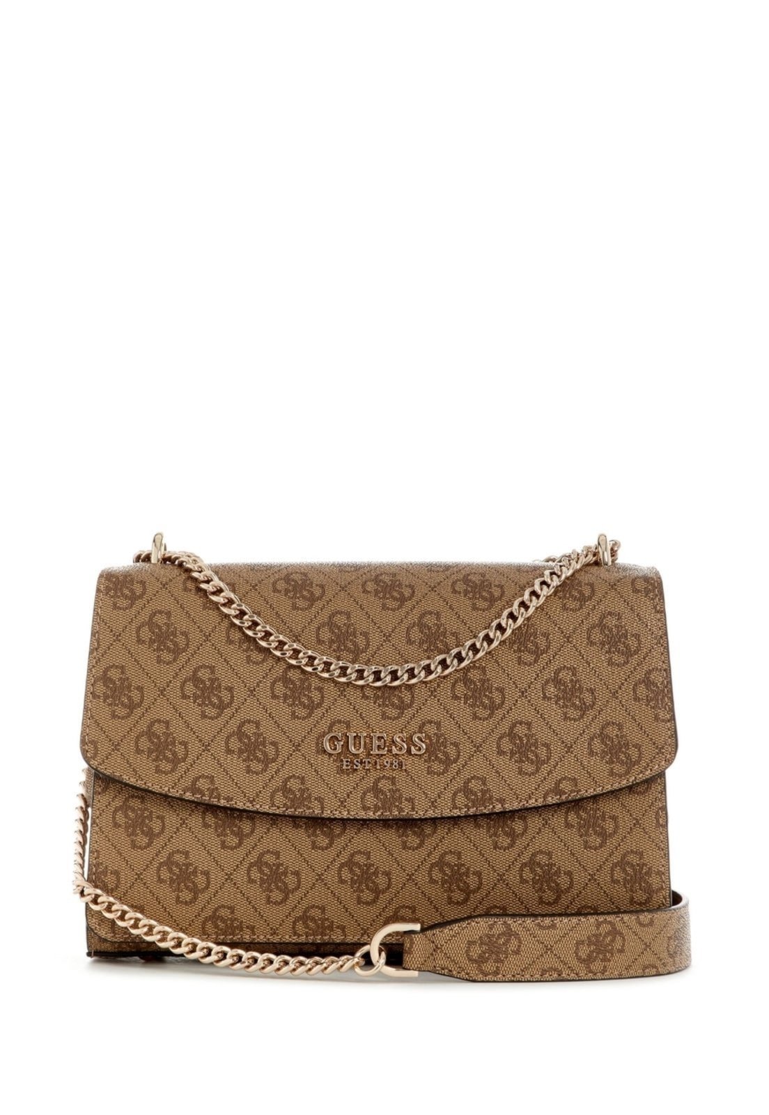 Vista 2 Bolsa Guess Calista Convertible Xbody Flap Bege amarelo Guess amarelo