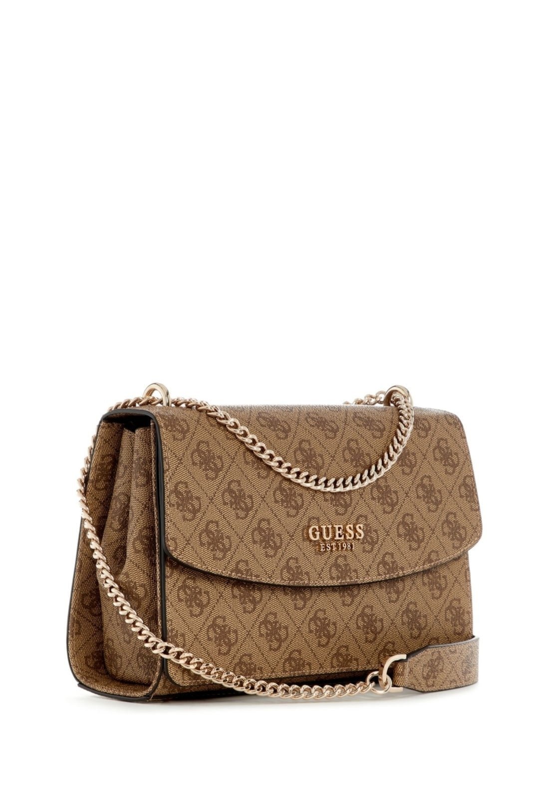 Vista 3 Bolsa Guess Calista Convertible Xbody Flap Bege amarelo Guess amarelo