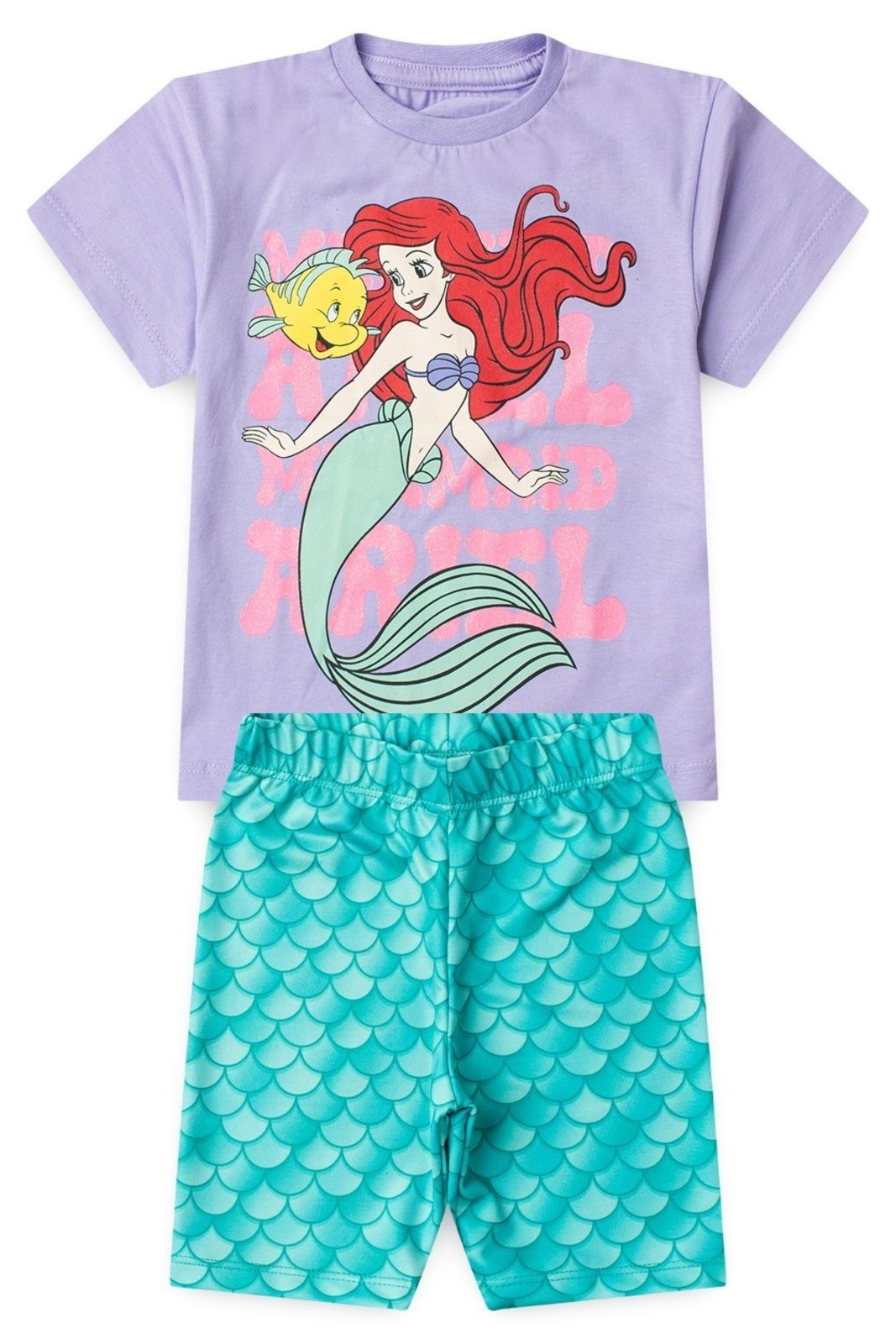 Vista 2 Infantil - Conjunto Disney Feminino Ariel - Lilas Disney lilás
