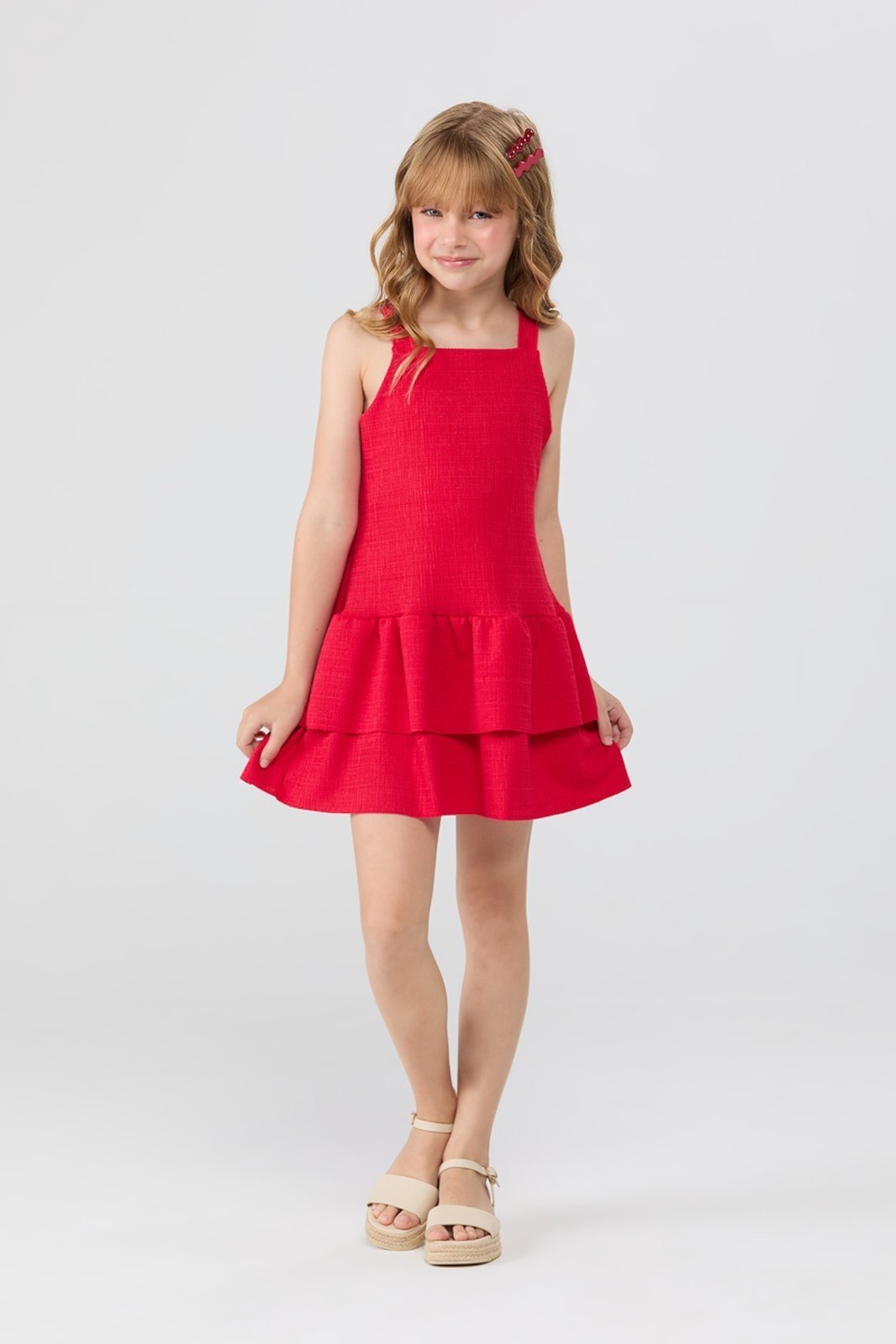 Infantil - Vestido Feminino Regata Babadinhos