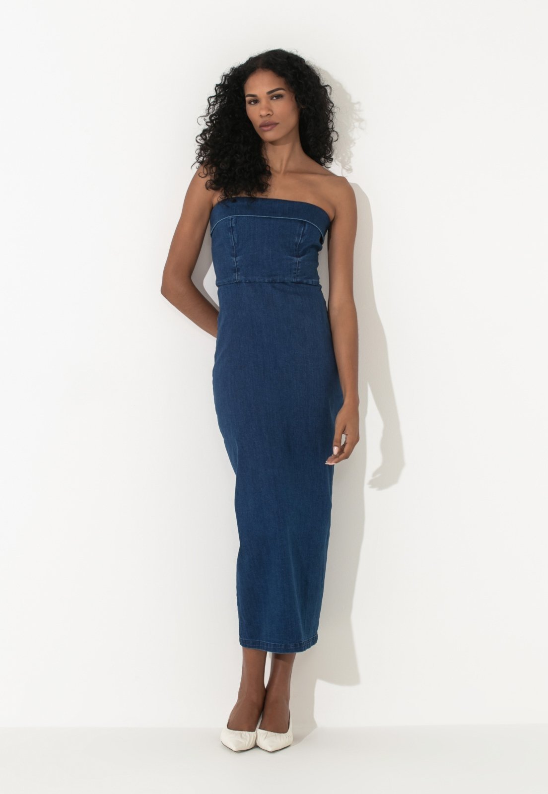 Vista 3 Vestido Jeans Traymon Midi Indigo Traymon azul