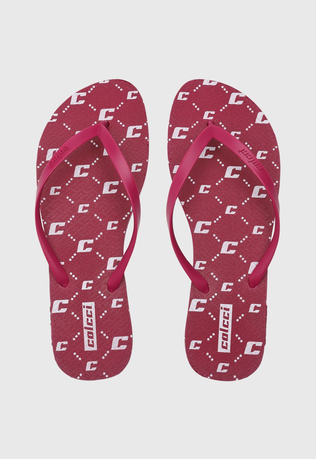 Chinelo Dedo Feminino Colcci Logo Bordô
