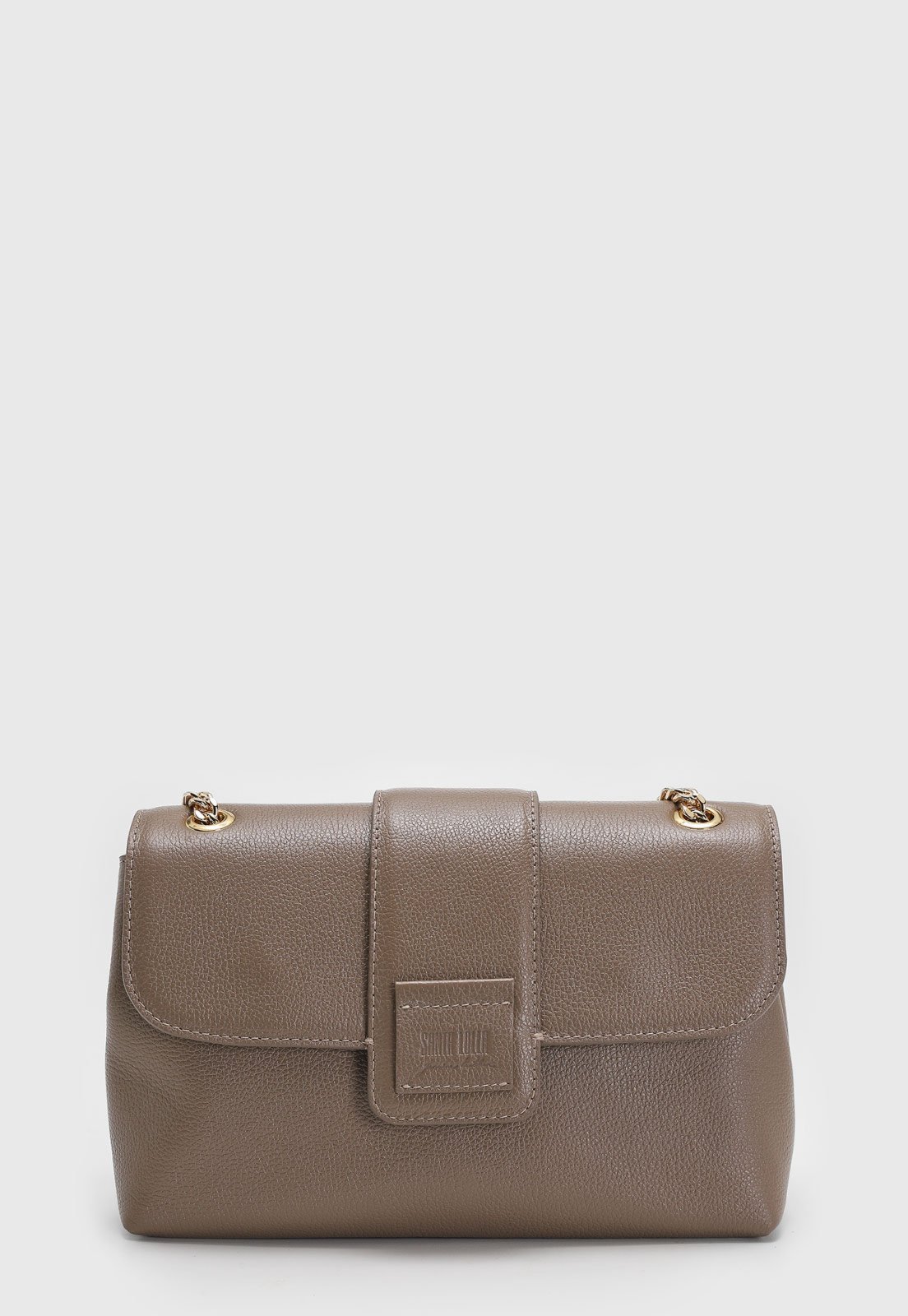 Bolsa Média Santa Lolla Alça Corrente Taupe