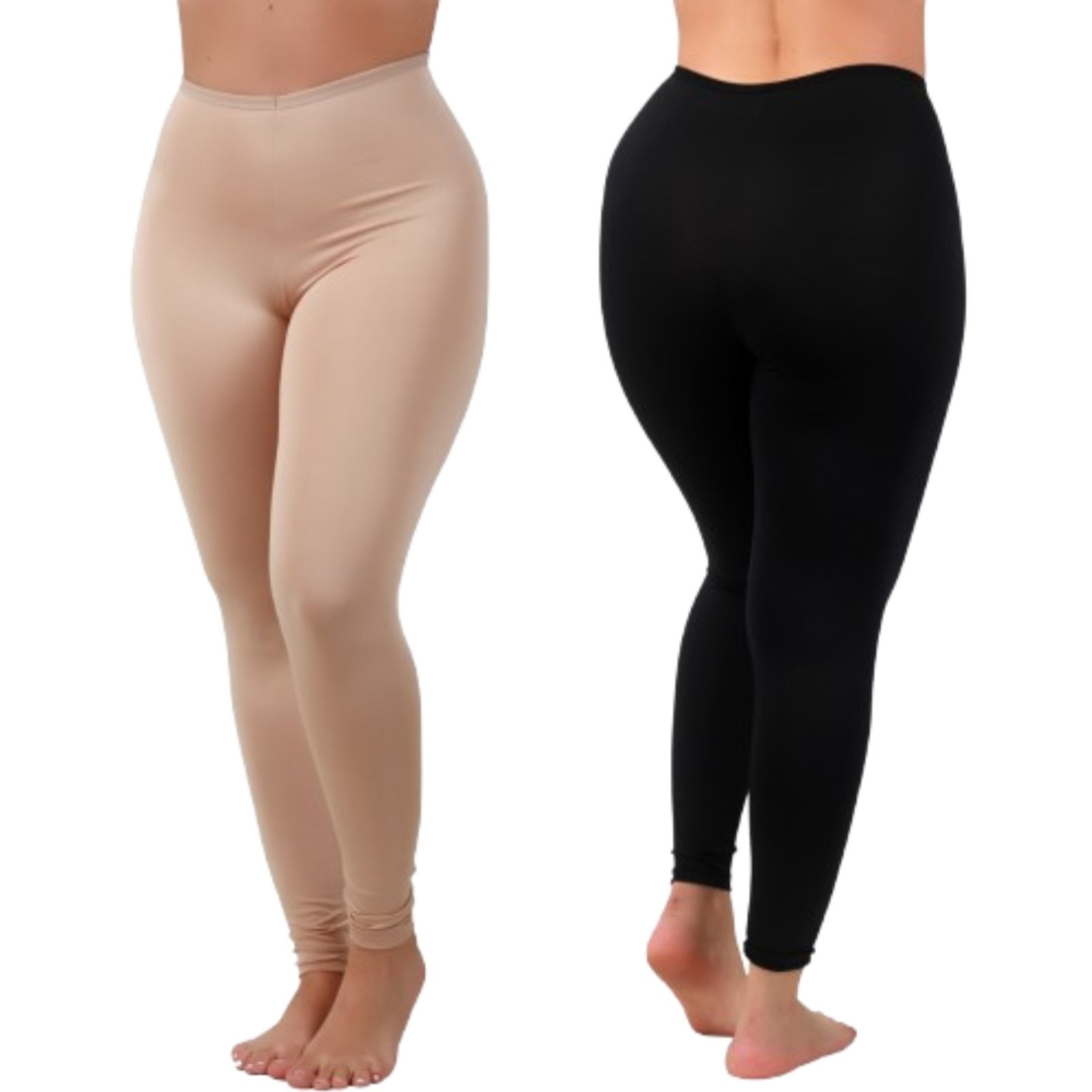 Kit 2 Calça Anágua Reflexo Íntimo Segunda Pele Evita Transparência Bege e Preto