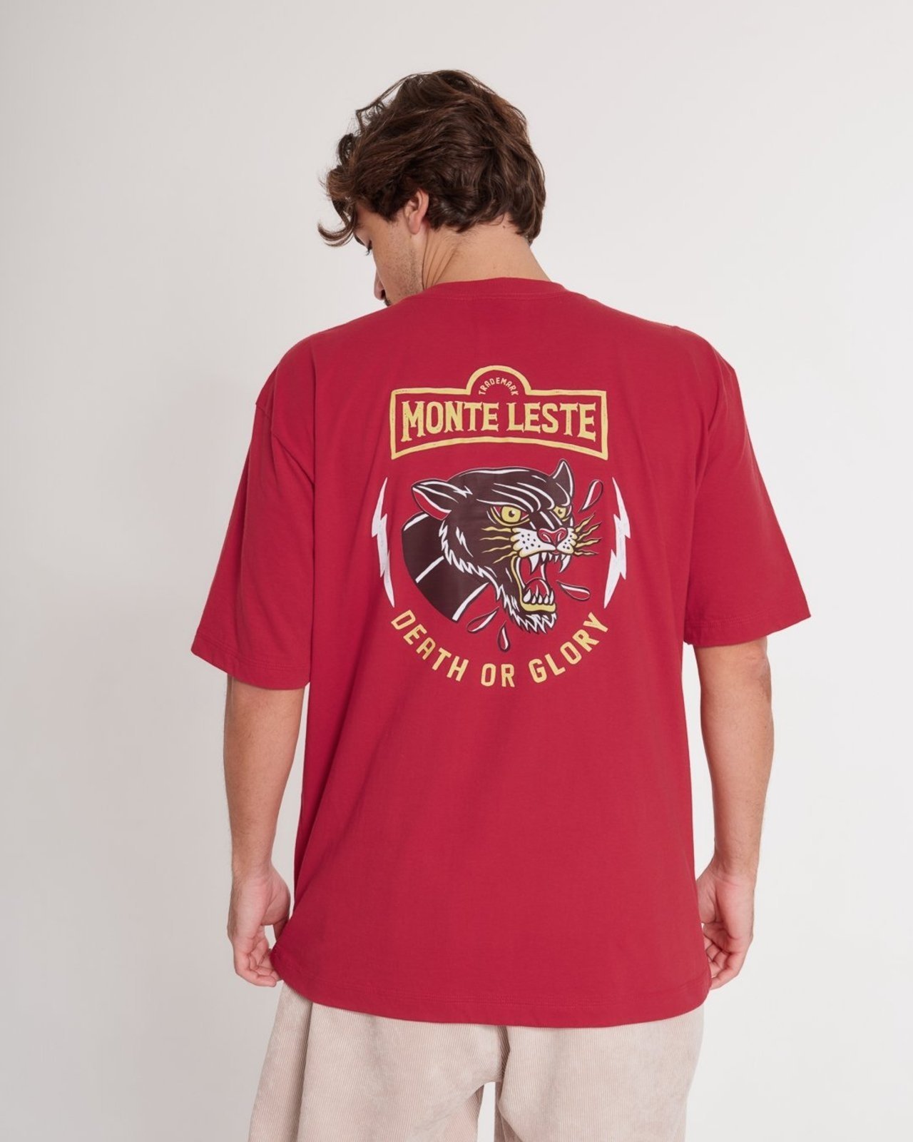Camiseta Oversized Estampada Glory - Vermelho