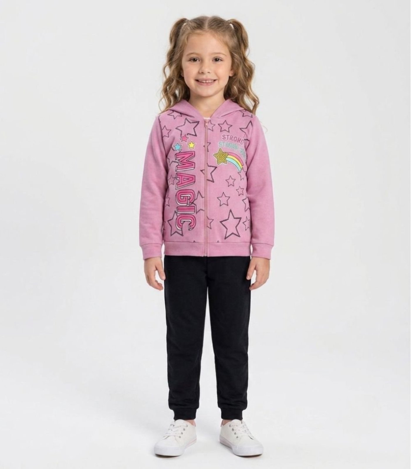 Infantil - Conjunto Moletom Menina Jaqueta E Calça Kappes Roxo
