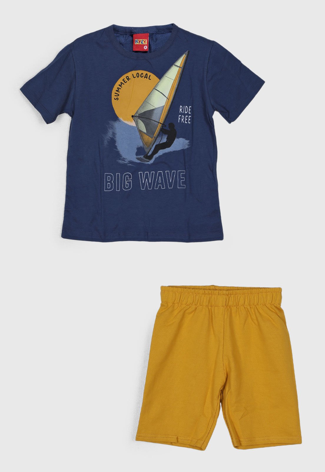 Infantil - Conjunto Curto Kyly Summer Azul Marinho