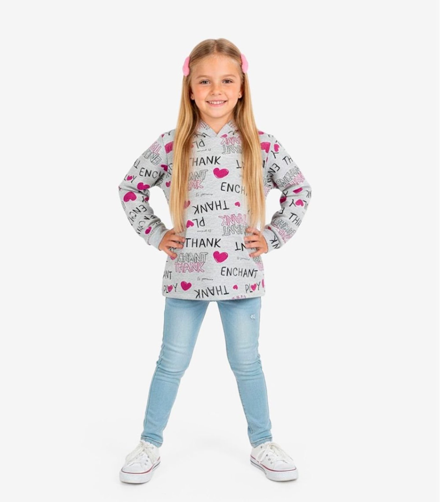 Infantil - Blusão Menina Com Capuz Select Marrom