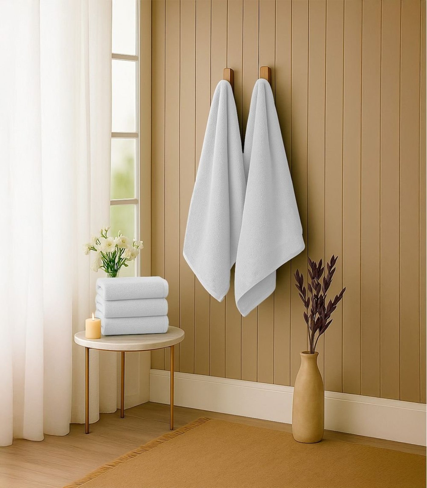 Kit 2 Toalhas De Banho De Algodão Rovitex Home Branco