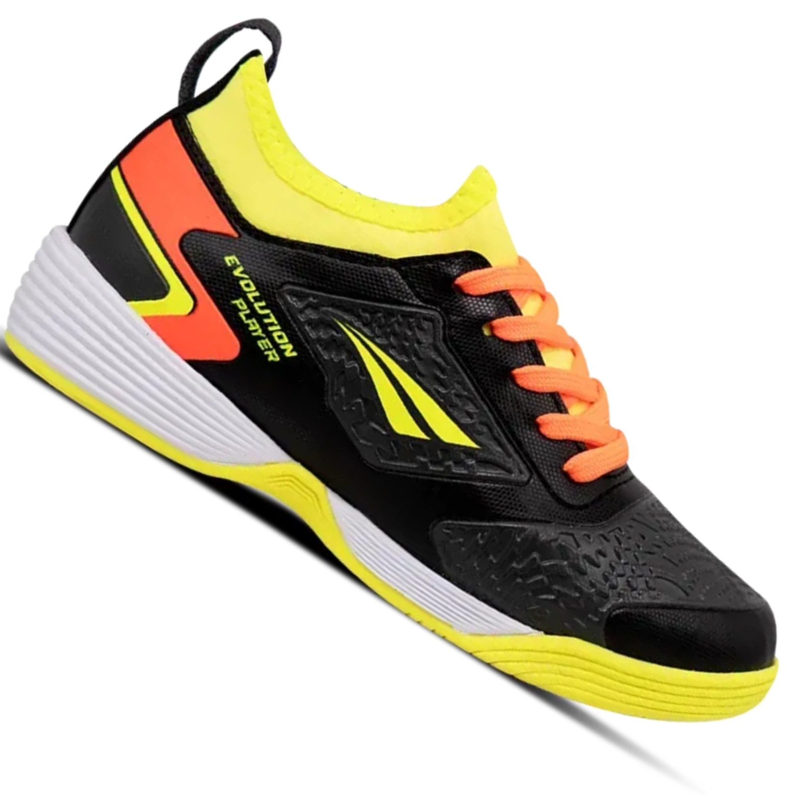 Vista 2 Chuteira Futsal Penalty Evolution Player Y-1 BR SPORTS amarelo BR SPORTS amarelo