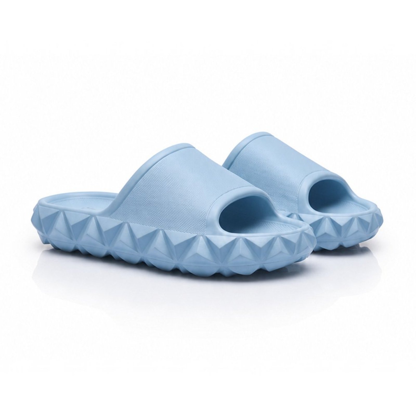 Chinelo Nuvem Slide Confort 100% EVA Anatômico Levíssimo Azul Celeste Antiderrapante