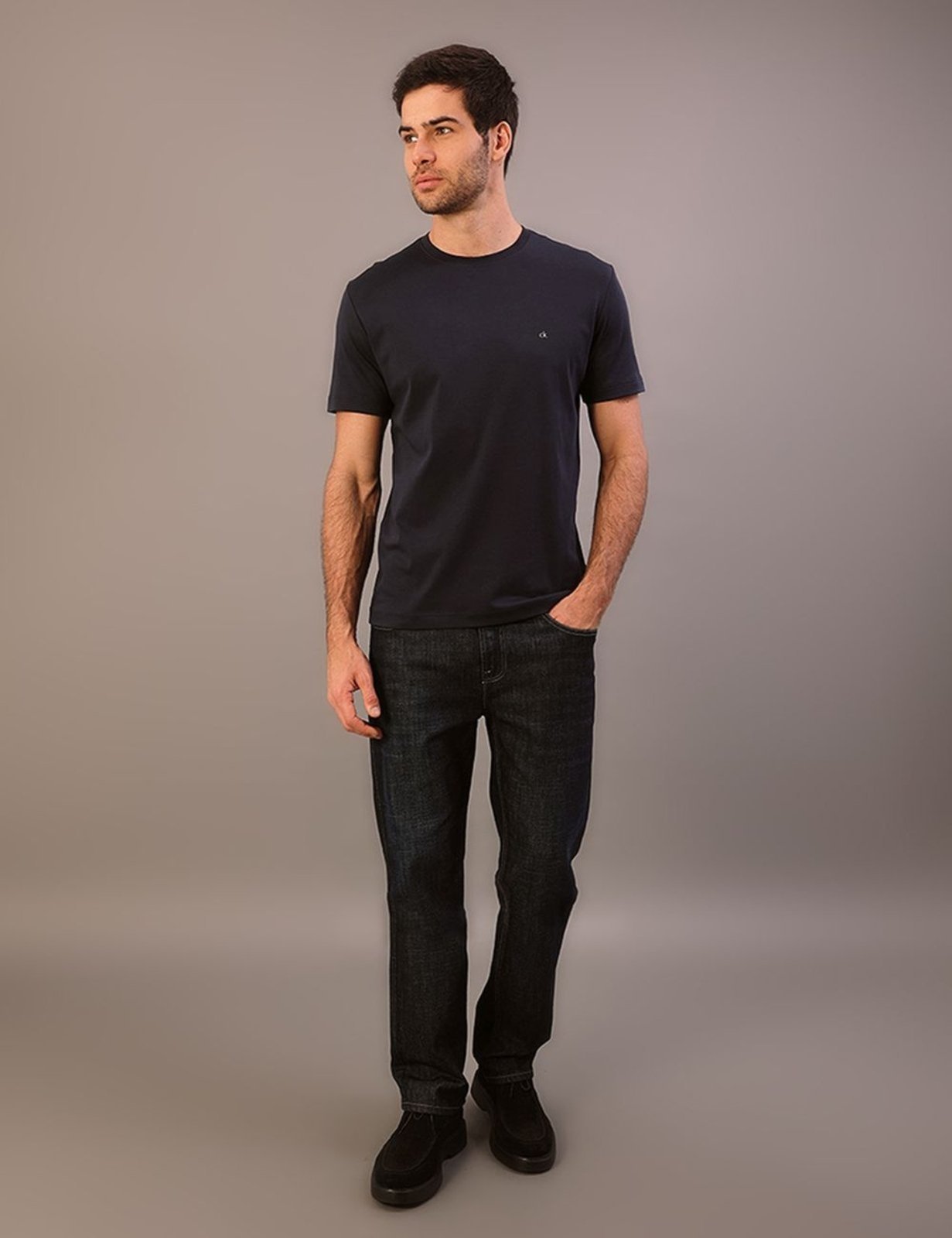 Camiseta Mc Ck Masc Pima - Marinho Calvin Klein Jeans