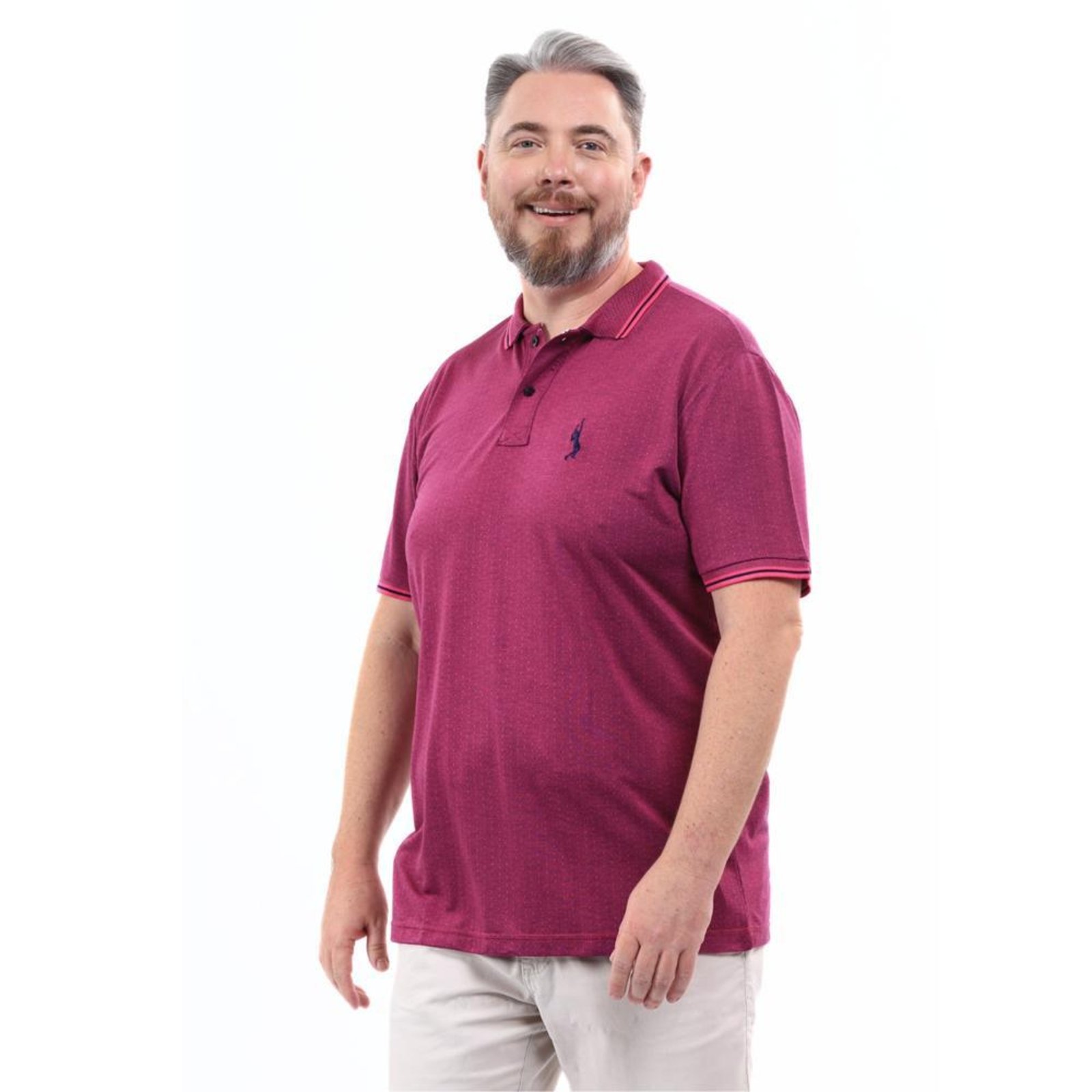 Camisa Polo Plus Masculina Piquet Conforto