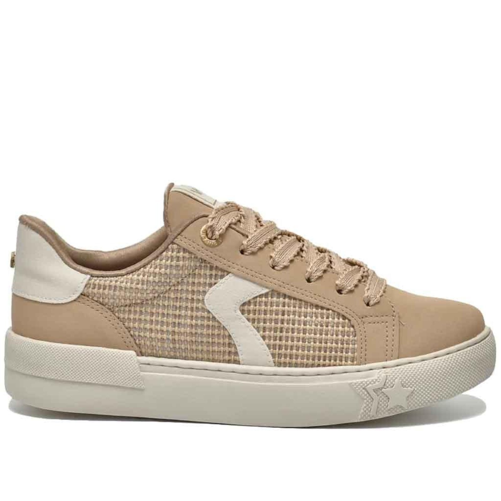 Tênis Feminino Casual Via Marte 122-023 Marfim/Nude Incolor