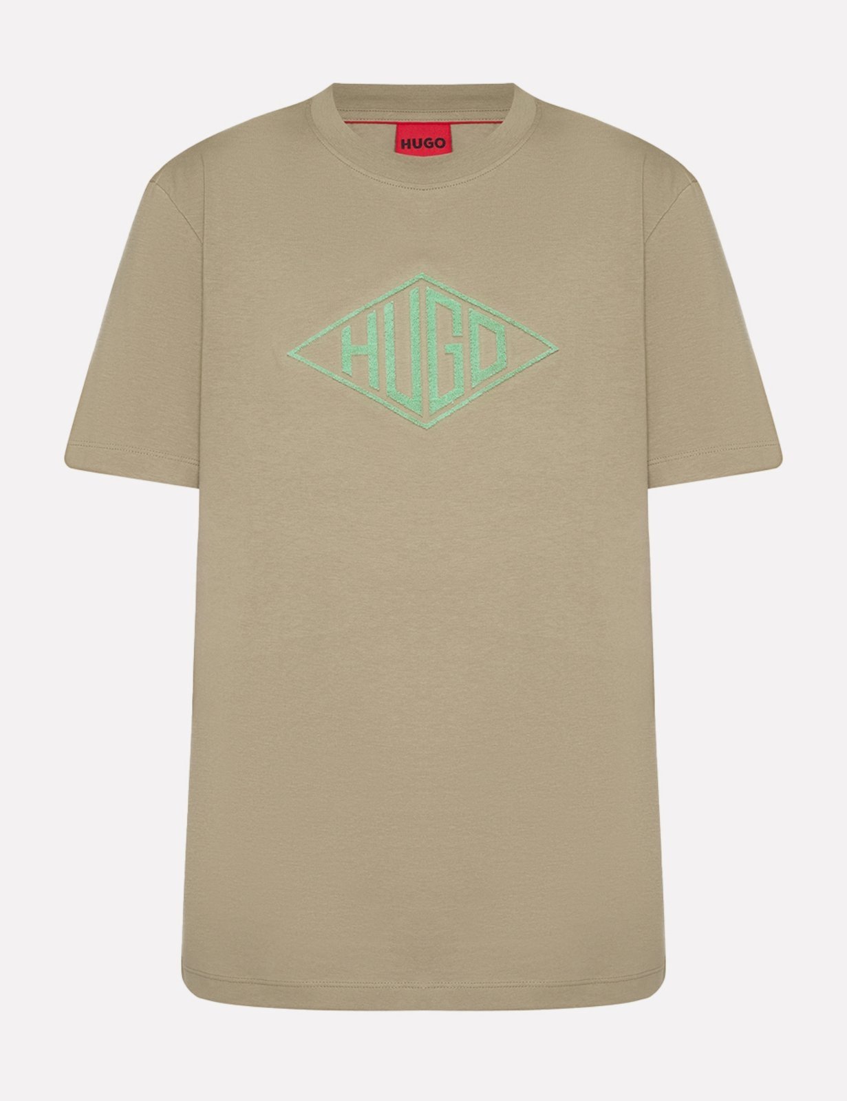 Camiseta Hugo Boss Masculina Regular Dalendi Cáqui