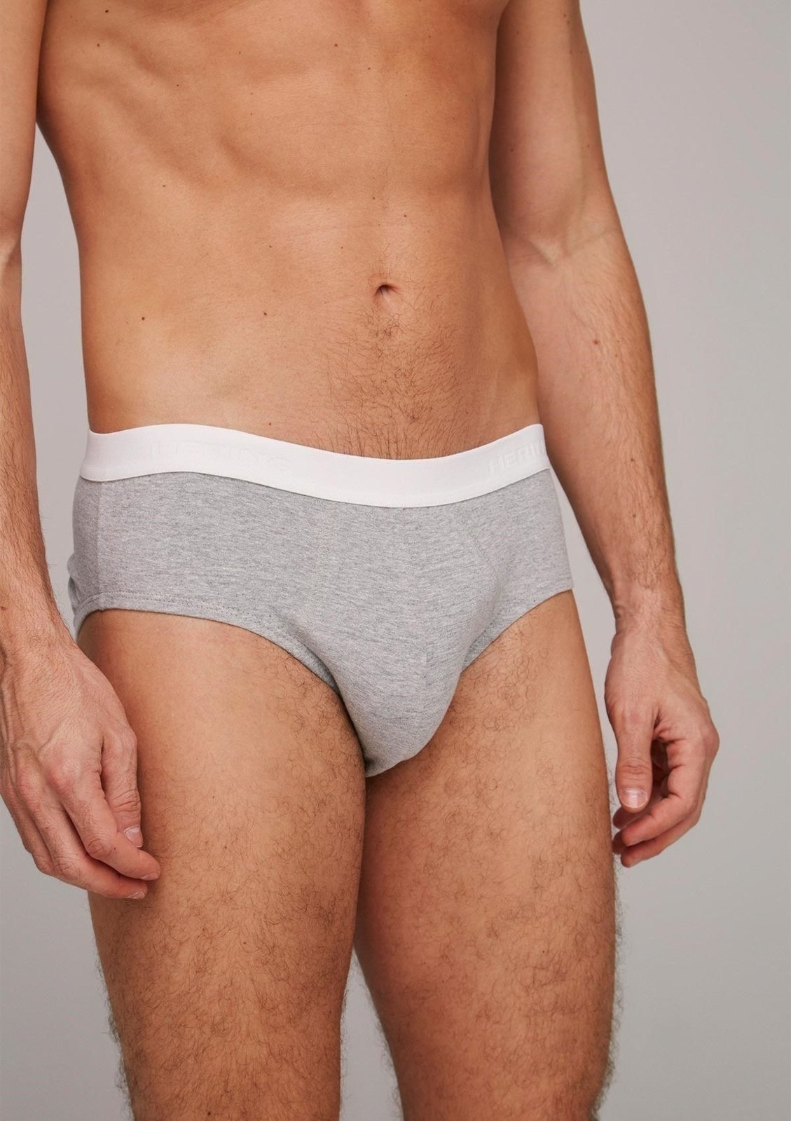 .Cueca Hering Slip Em Algodão Com Elástico Personalizado Cinza