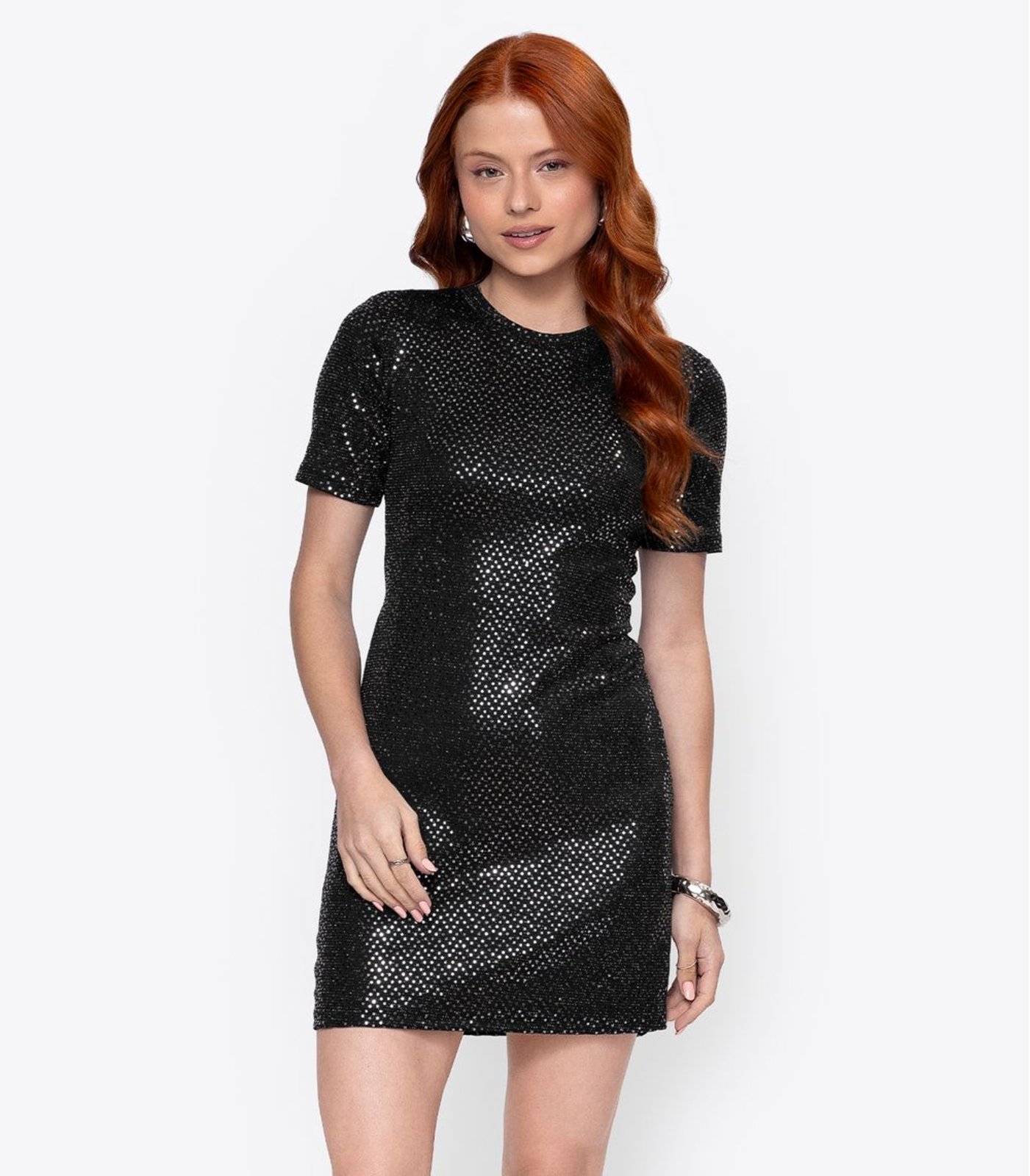 Infantil – Vestido Lantejoula Feminino Minty Preto