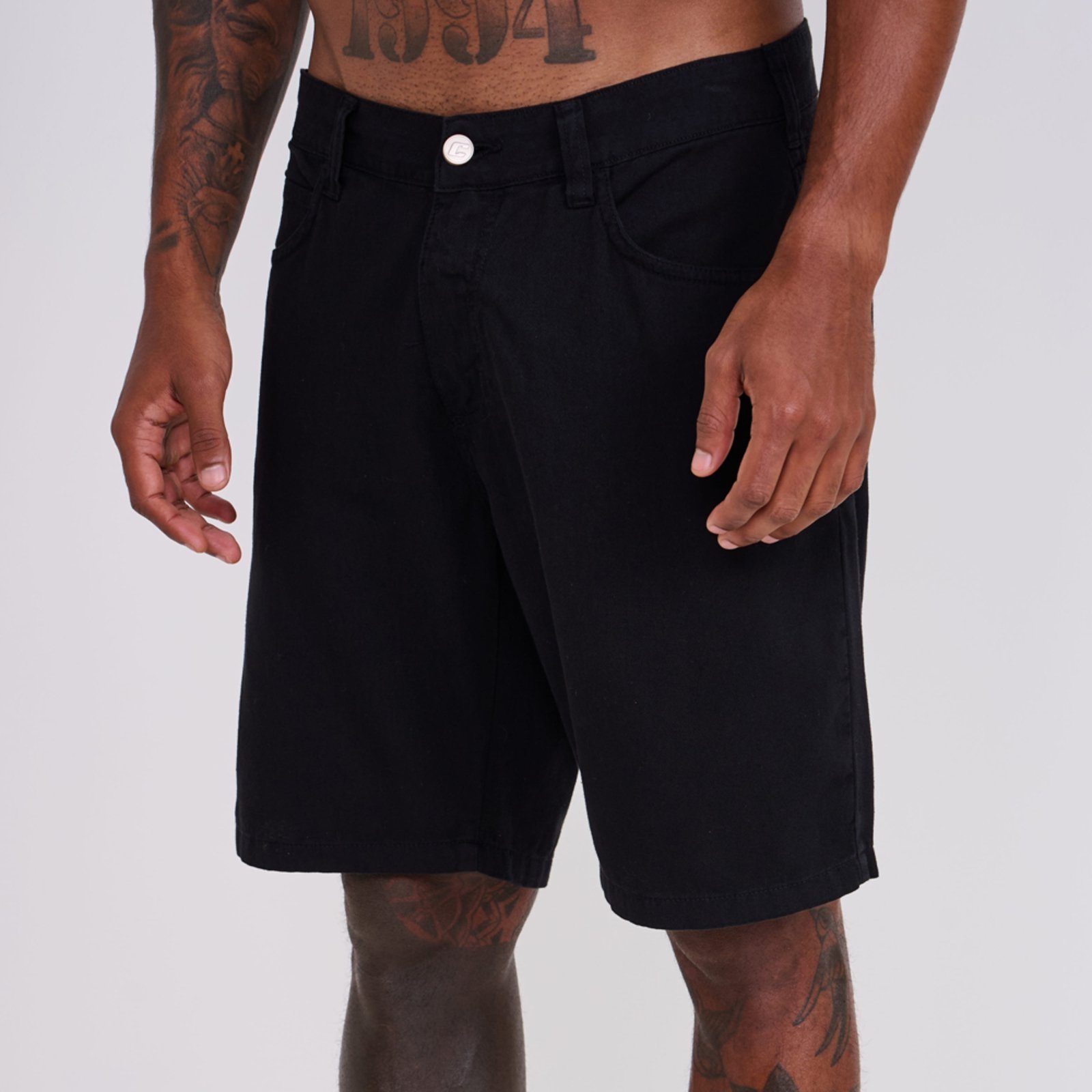 Vista 2 Bermuda Sarja Colcci New Davi Ve26 Masculino preto Colcci preto