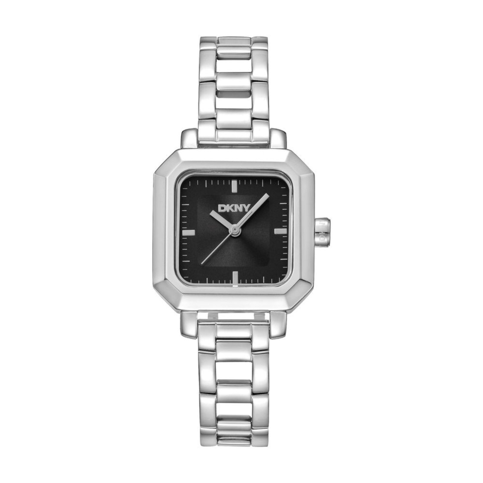 Relógio Feminino DKNY Gansevoort Prata Mostrador Preto Donna Karan Donna Karan